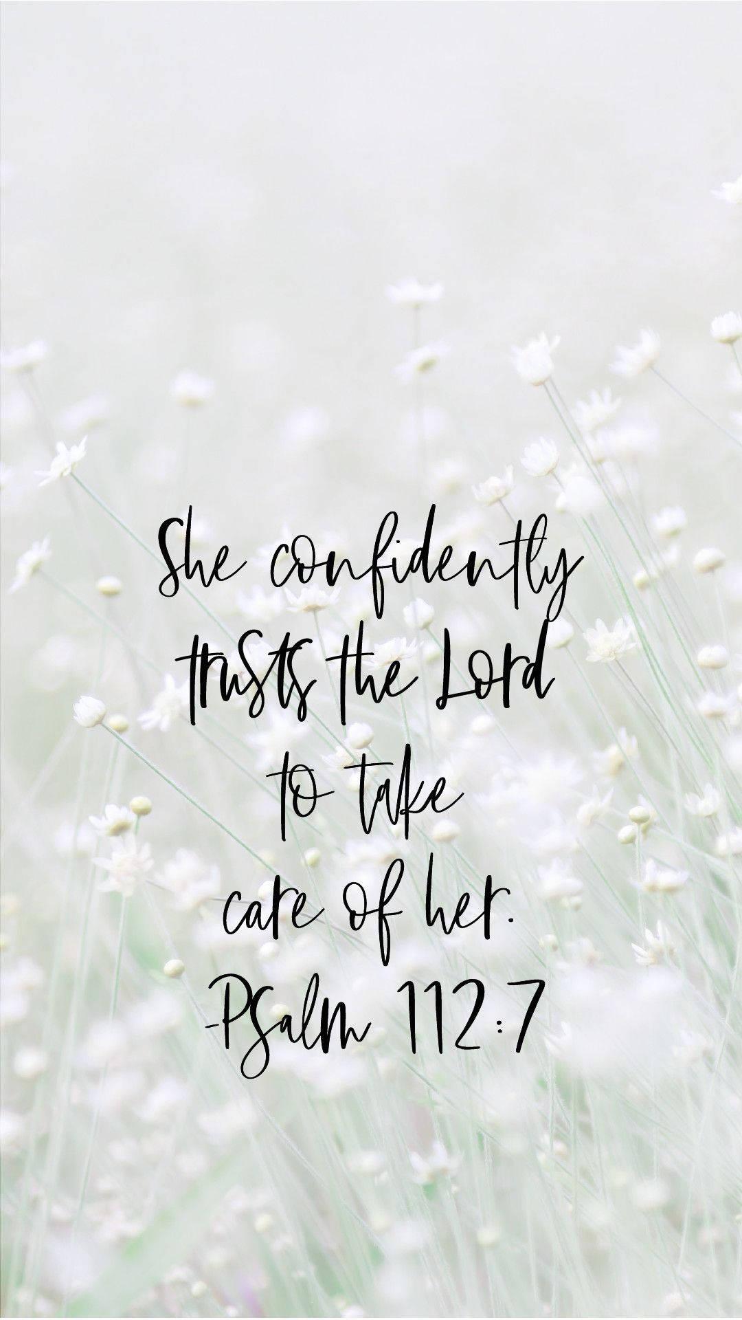 Aesthetic Bible Verse Psalms 112:7 — 1080x1920 wallpaper