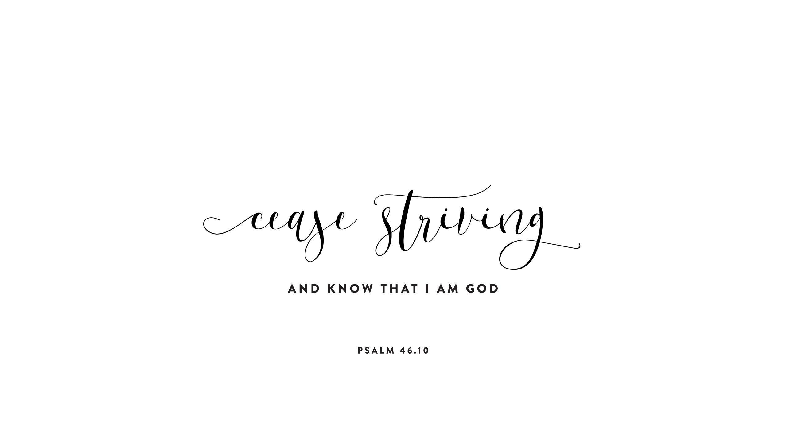 Aesthetic Bible Verse Psalms 46:10 — 2560x1440 wallpaper