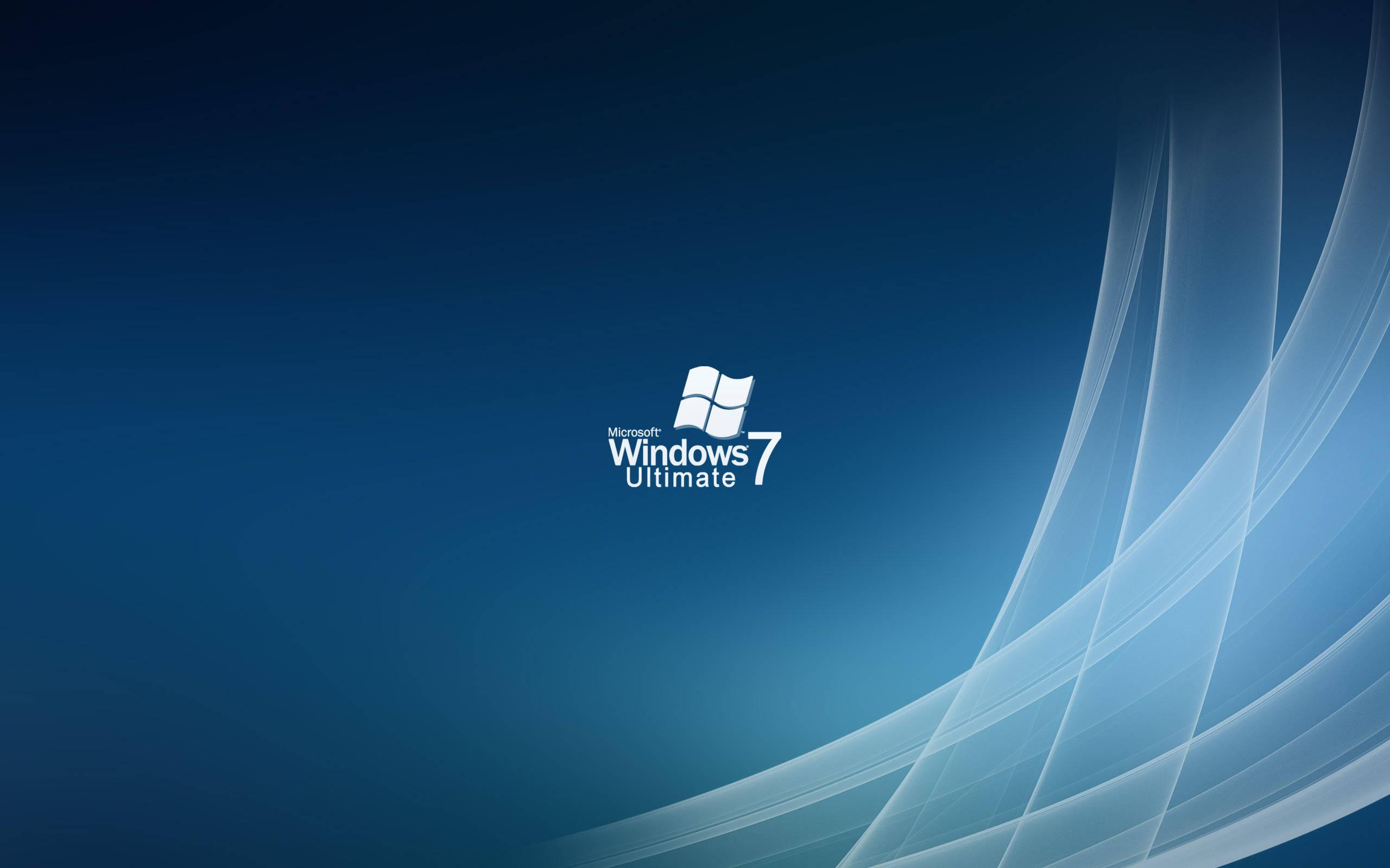 Aesthetic Blue Windows 7 Ultimate Screen — 2560x1600 wallpaper