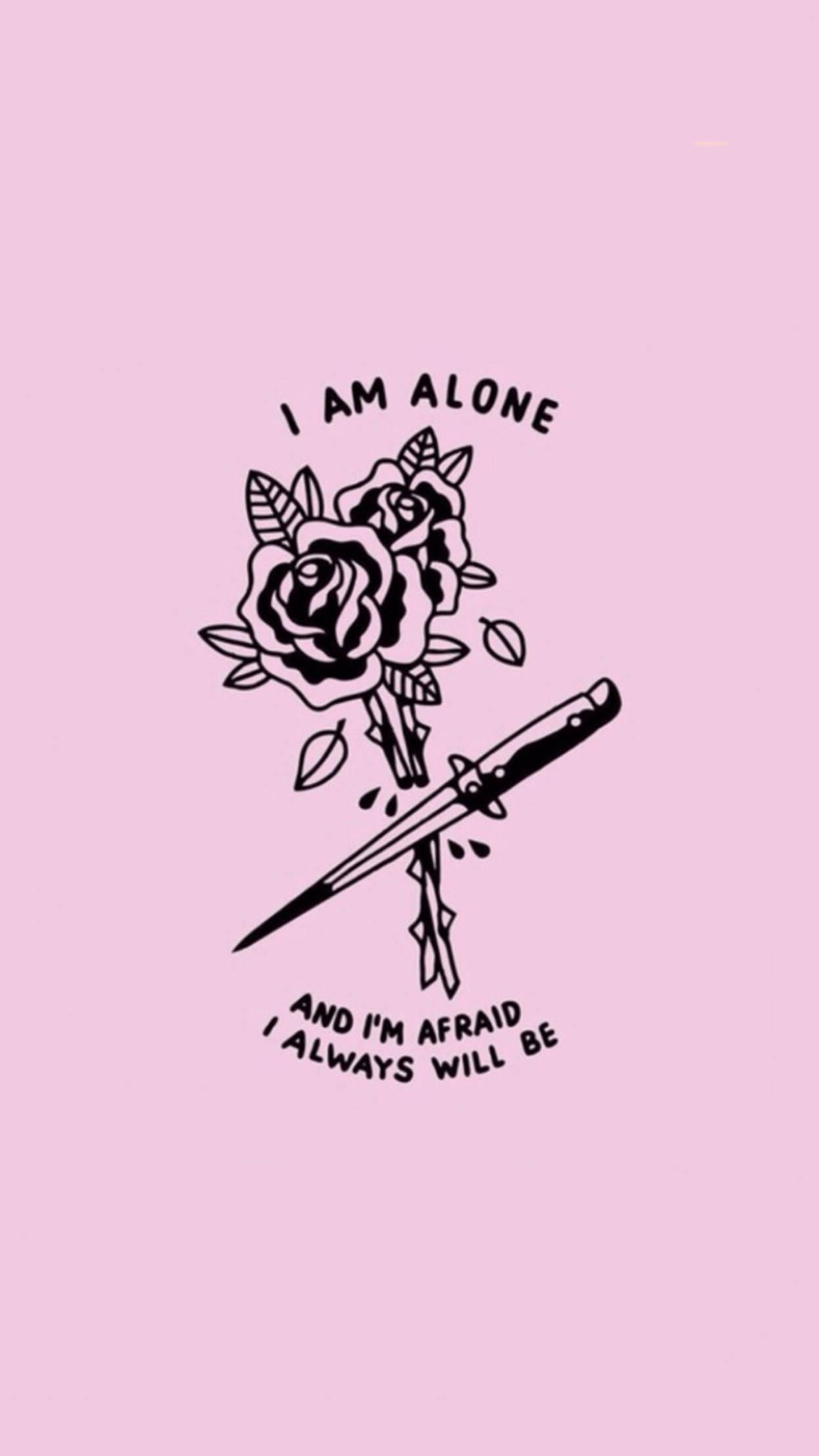 Aesthetic Boy Alone Quote — 1248x2220 wallpaper