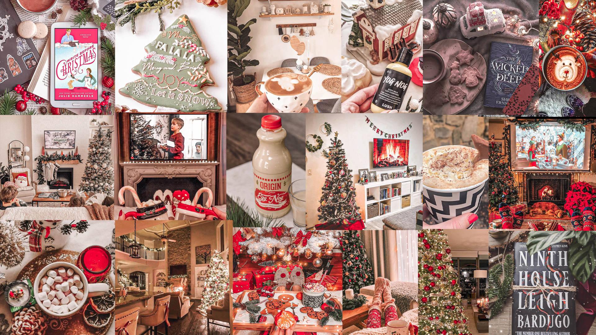 Aesthetic Christmas Collage — 1920x1080 wallpaper