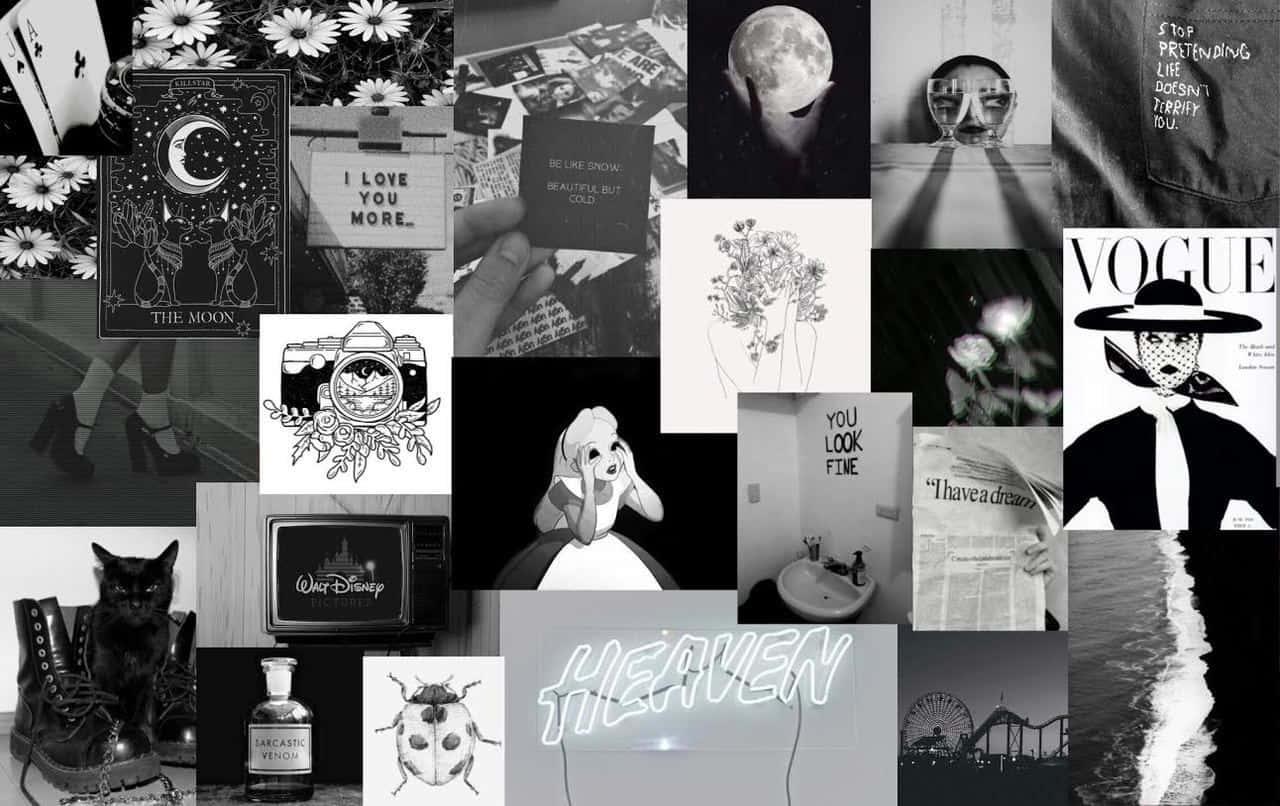Aesthetic Collage Wallpaper: A Serene Mix of Memories — 1280x806 wallpaper