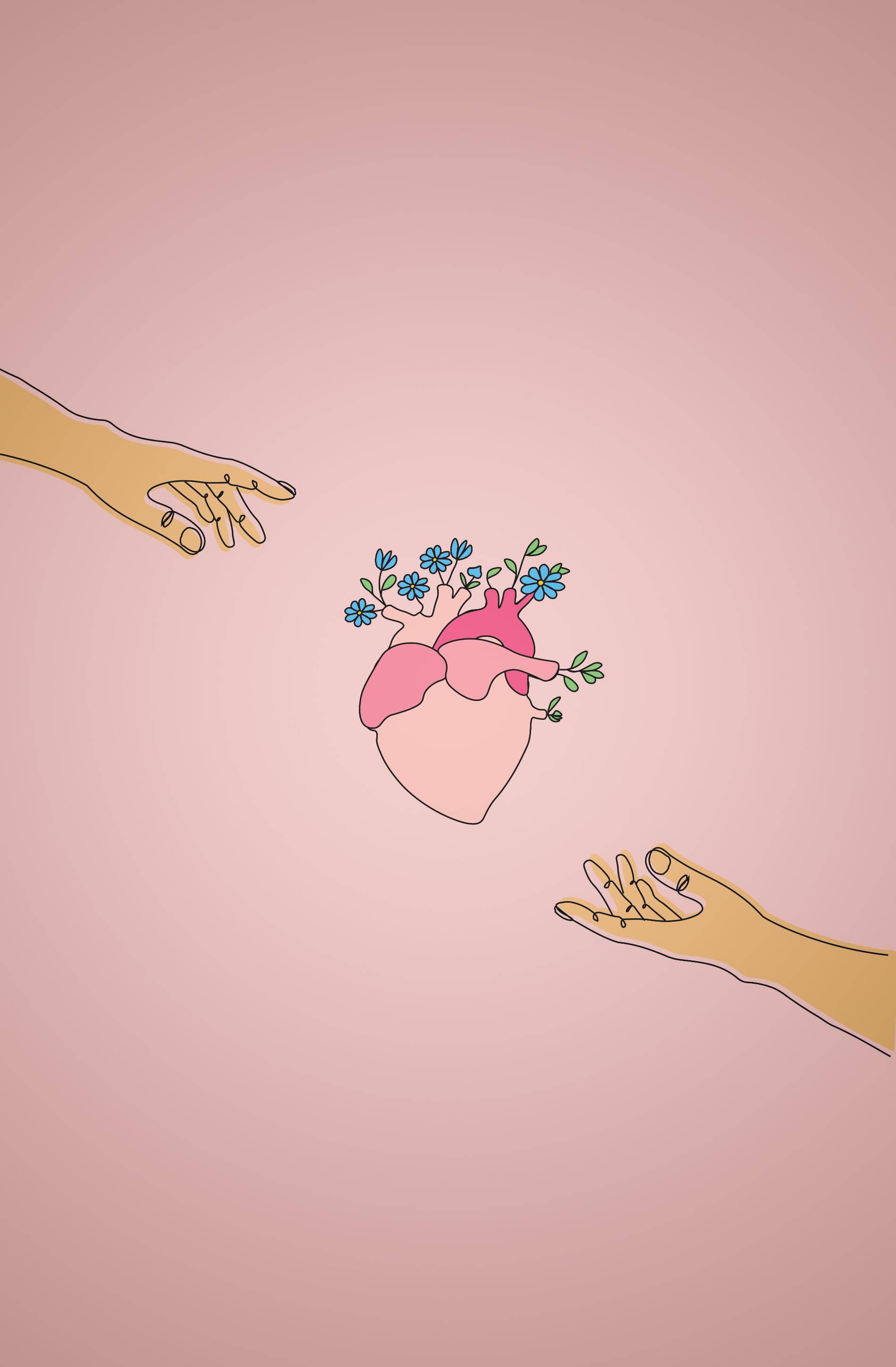 Aesthetic Drawing Pastel Heart — 1900x2900 wallpaper