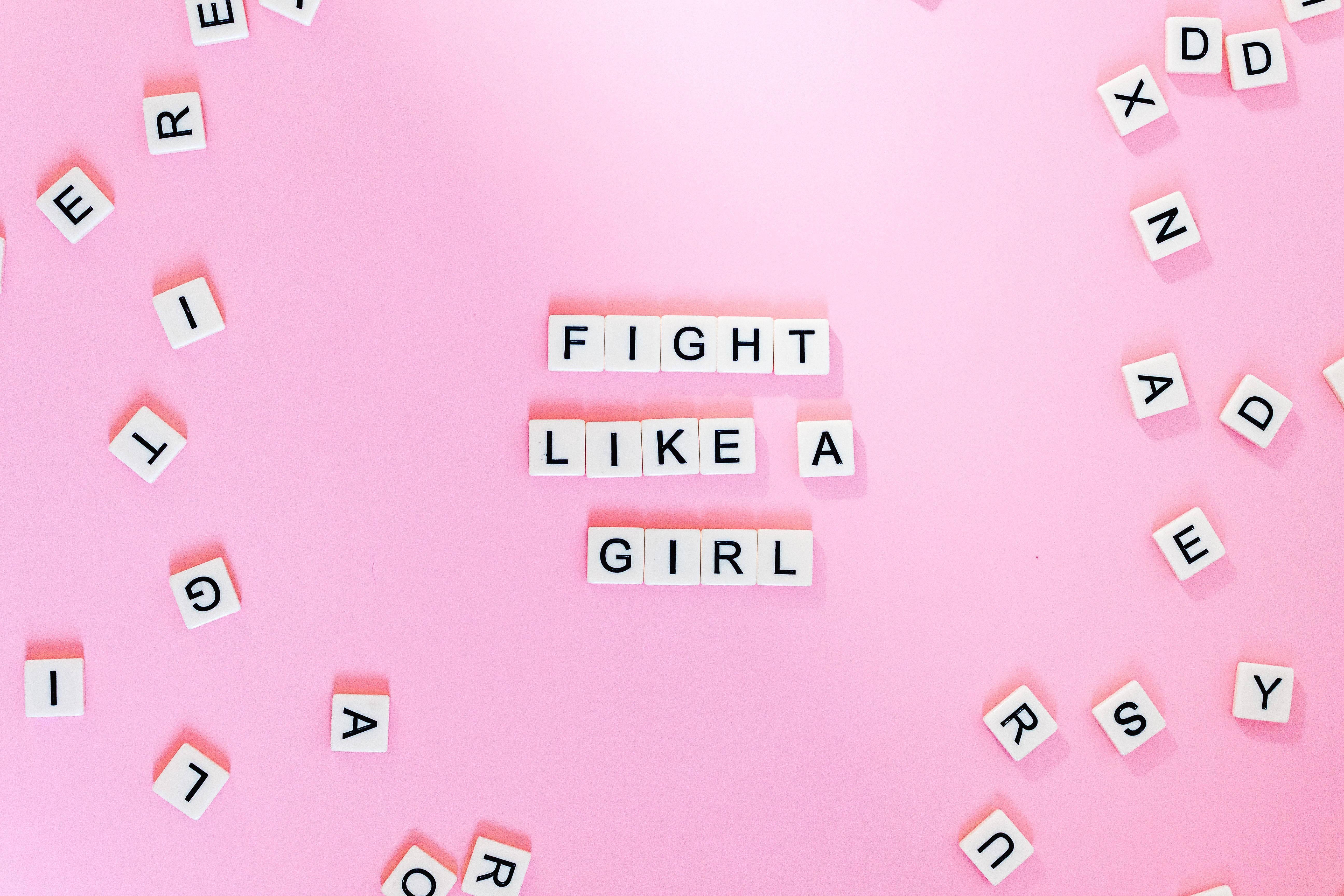 Aesthetic Girly Feminist Scrabble — 5184x3456 wallpaper
