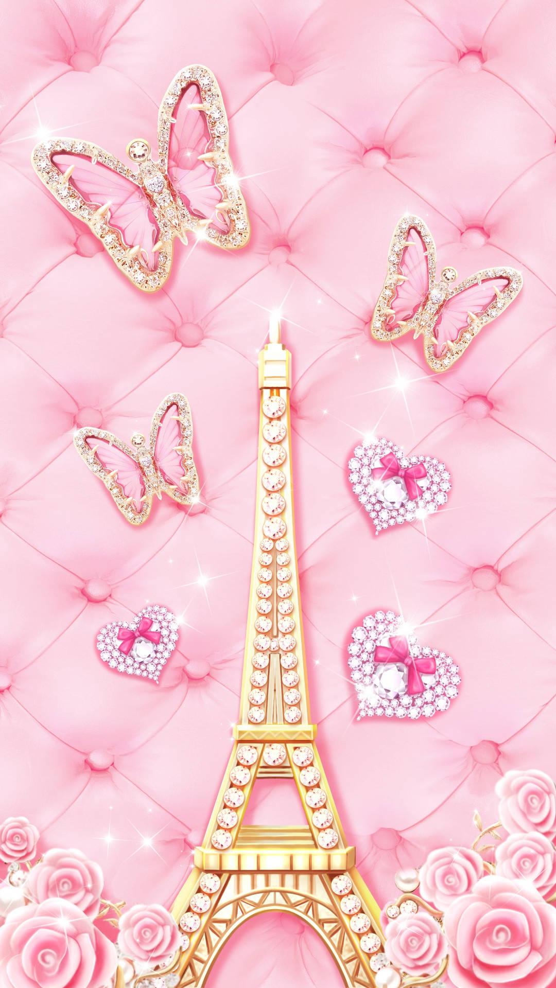 Aesthetic Girly Paris Bejeweled — 1080x1920 wallpaper