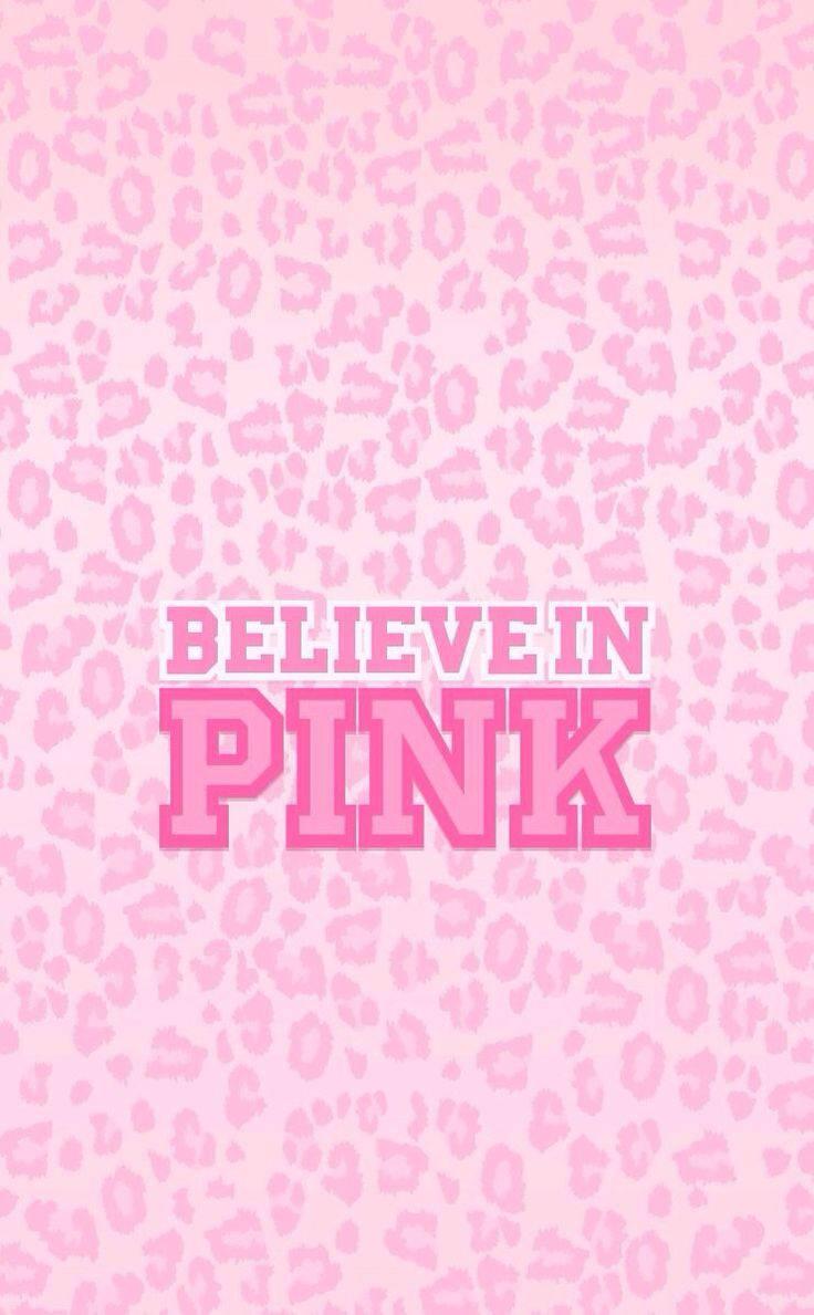 Aesthetic Girly Pink Believer — 736x1189 wallpaper