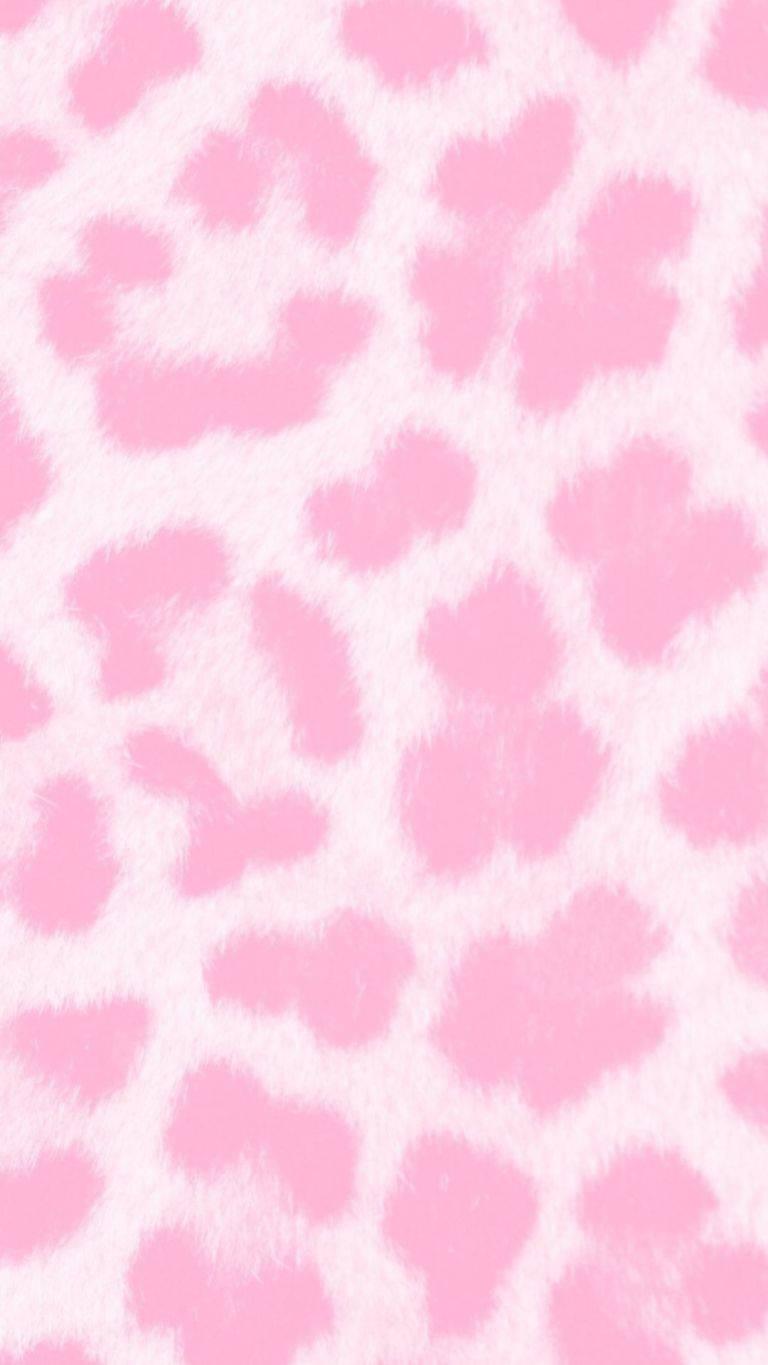 Aesthetic Girly Pink Leopard Print — 768x1365 wallpaper