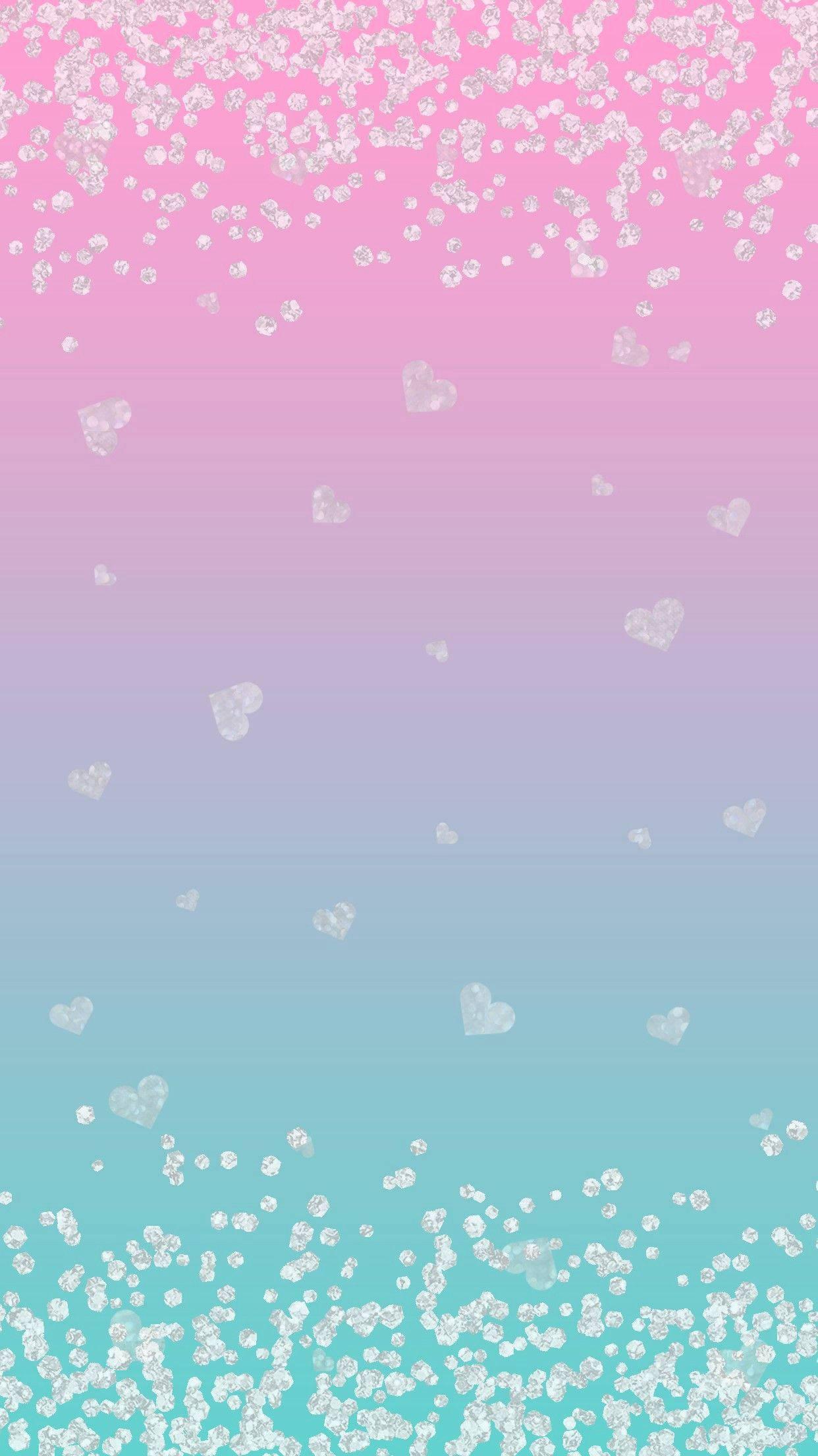Aesthetic Girly Transparent Hearts — 1242x2208 wallpaper