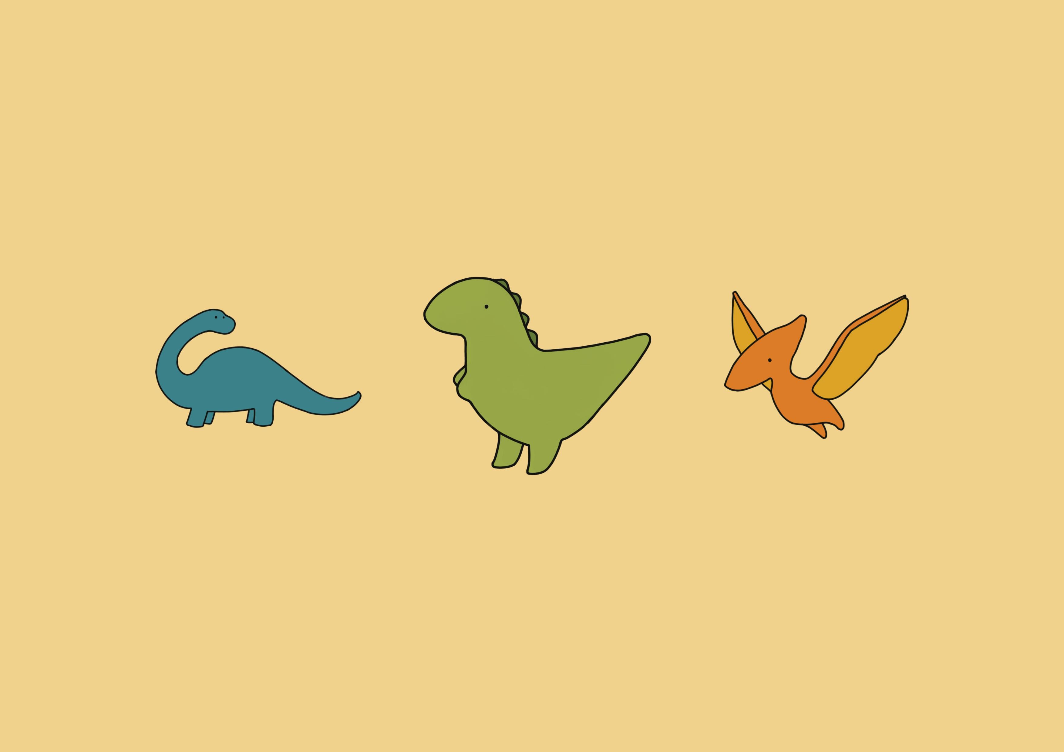 Aesthetic Ipad Cute Dinos — 3508x2480 wallpaper