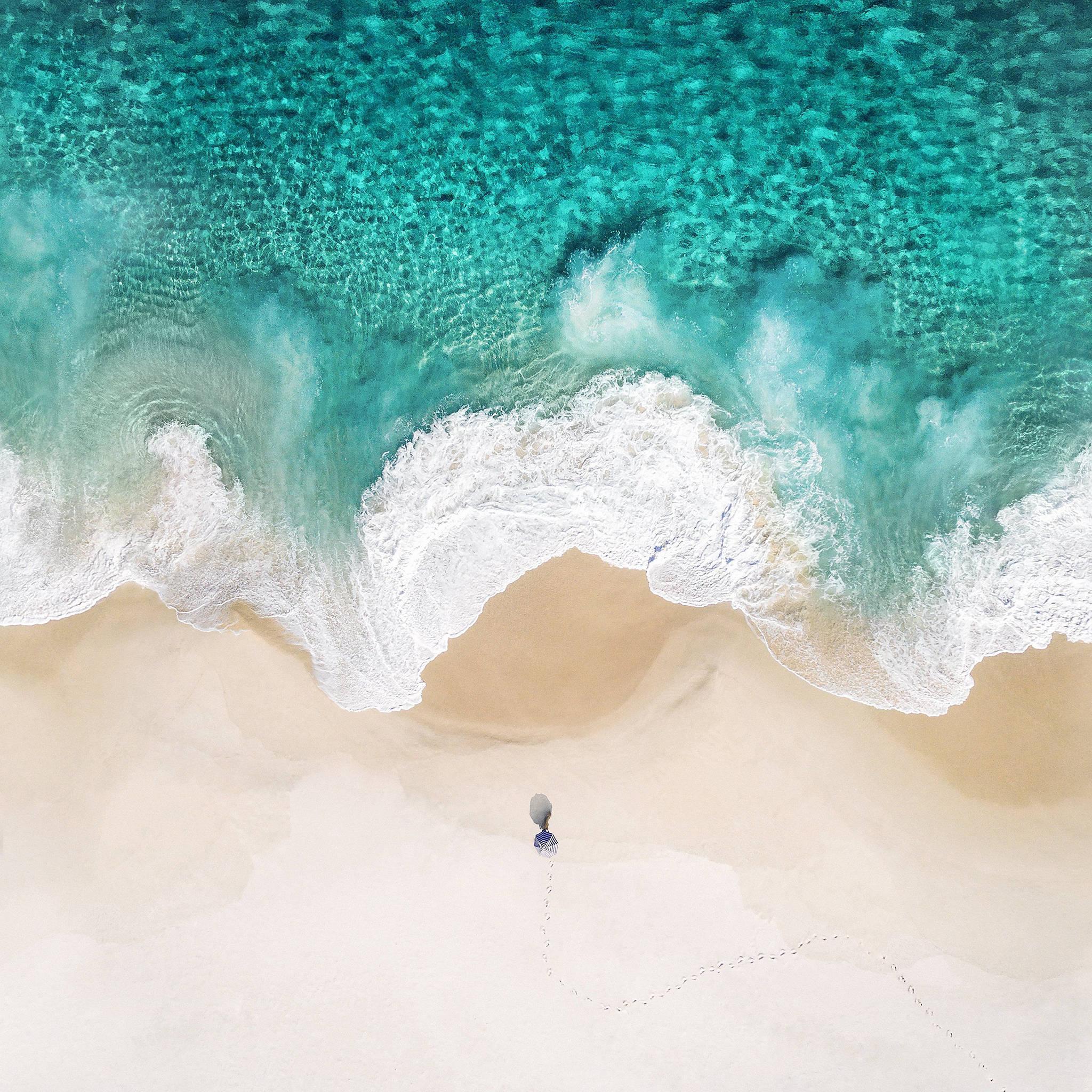 Aesthetic Ipad Green Waves — 2048x2048 wallpaper