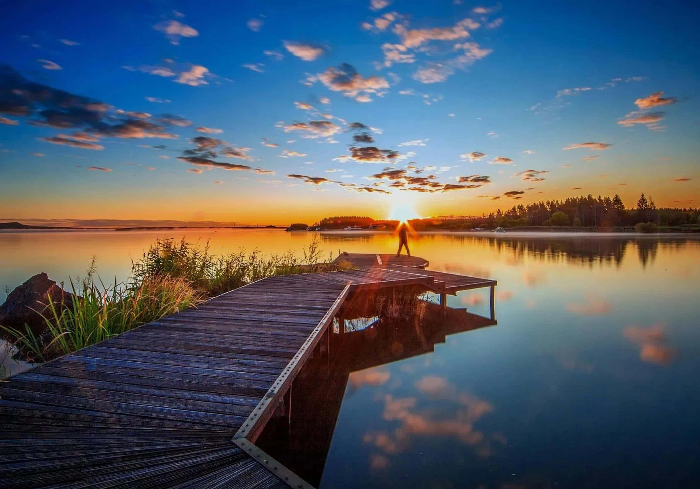 Aesthetic iPad showcases a vibrant and colorful landscape of beauty. — 2388x1668 wallpaper