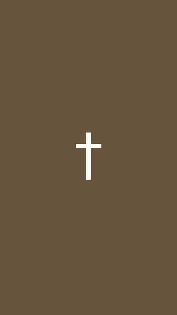 Aesthetic Jesus Cross Minimalist Brown Aesthetic — 564x1002 wallpaper