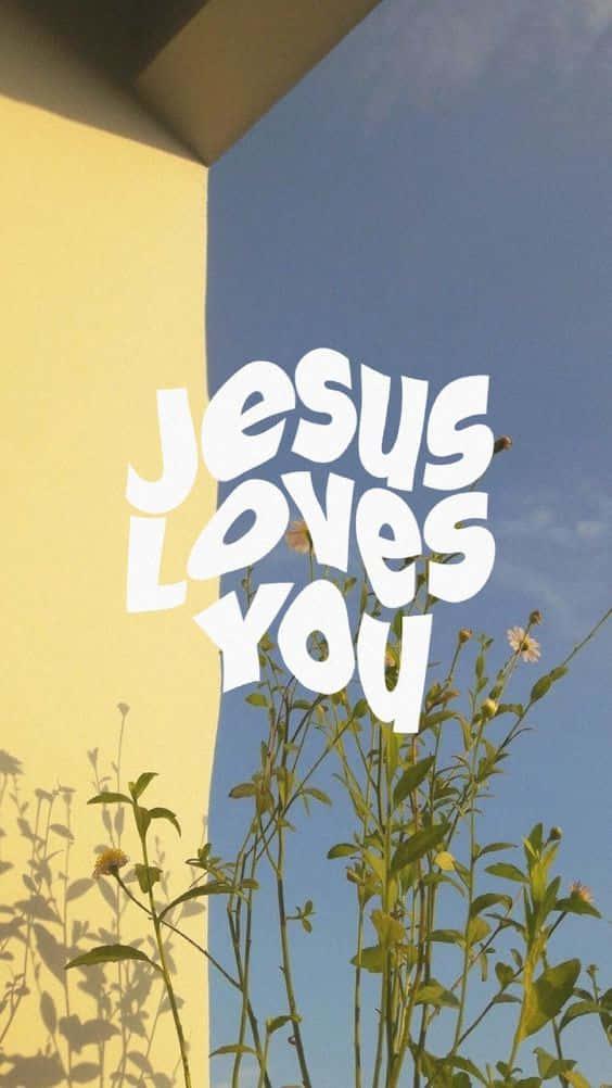 Aesthetic Jesus Plants Jesus Loves You — 564x1002 wallpaper