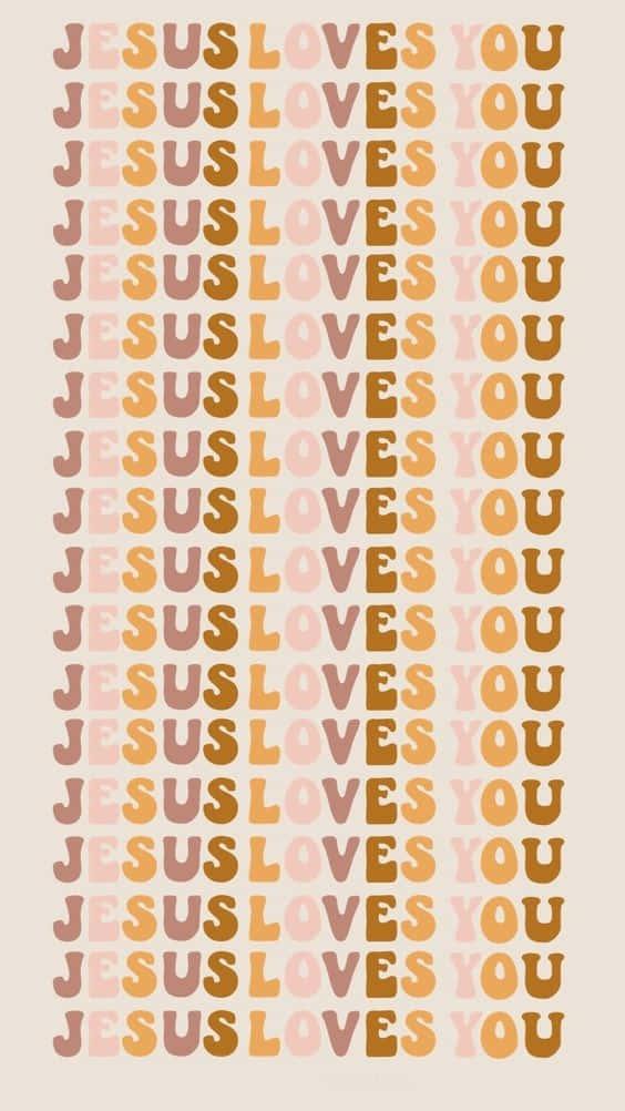Aesthetic Jesus Text Jesus Loves You — 564x1002 wallpaper