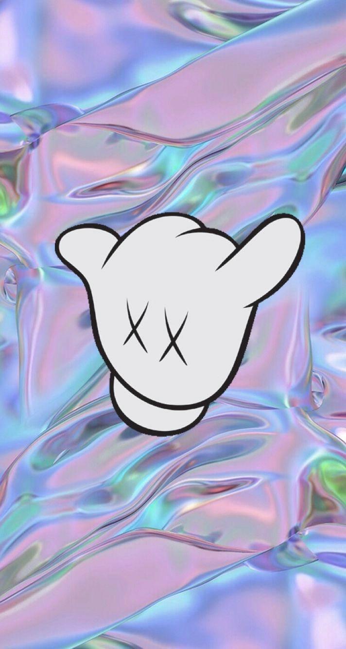 Aesthetic Kaws Hand Sign — 712x1334 wallpaper