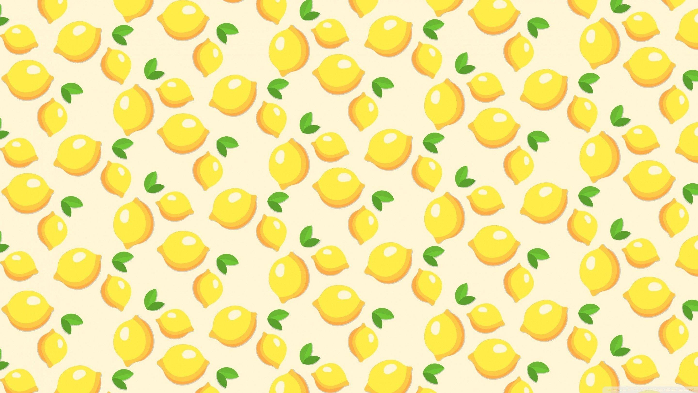 Aesthetic Lemon Pattern Laptop