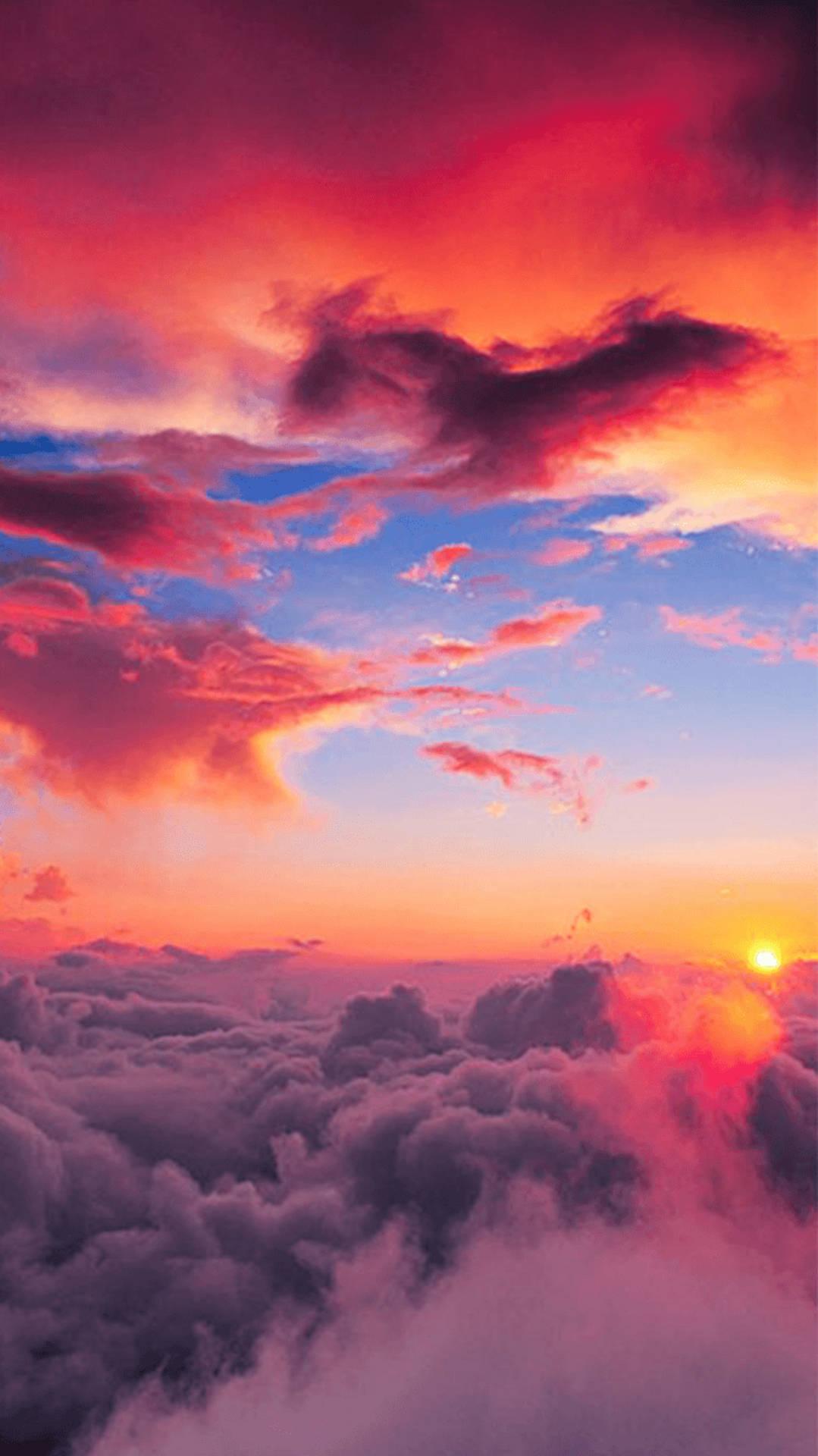 Aesthetic Orange Clouds Home Screen — 1079x1920 wallpaper