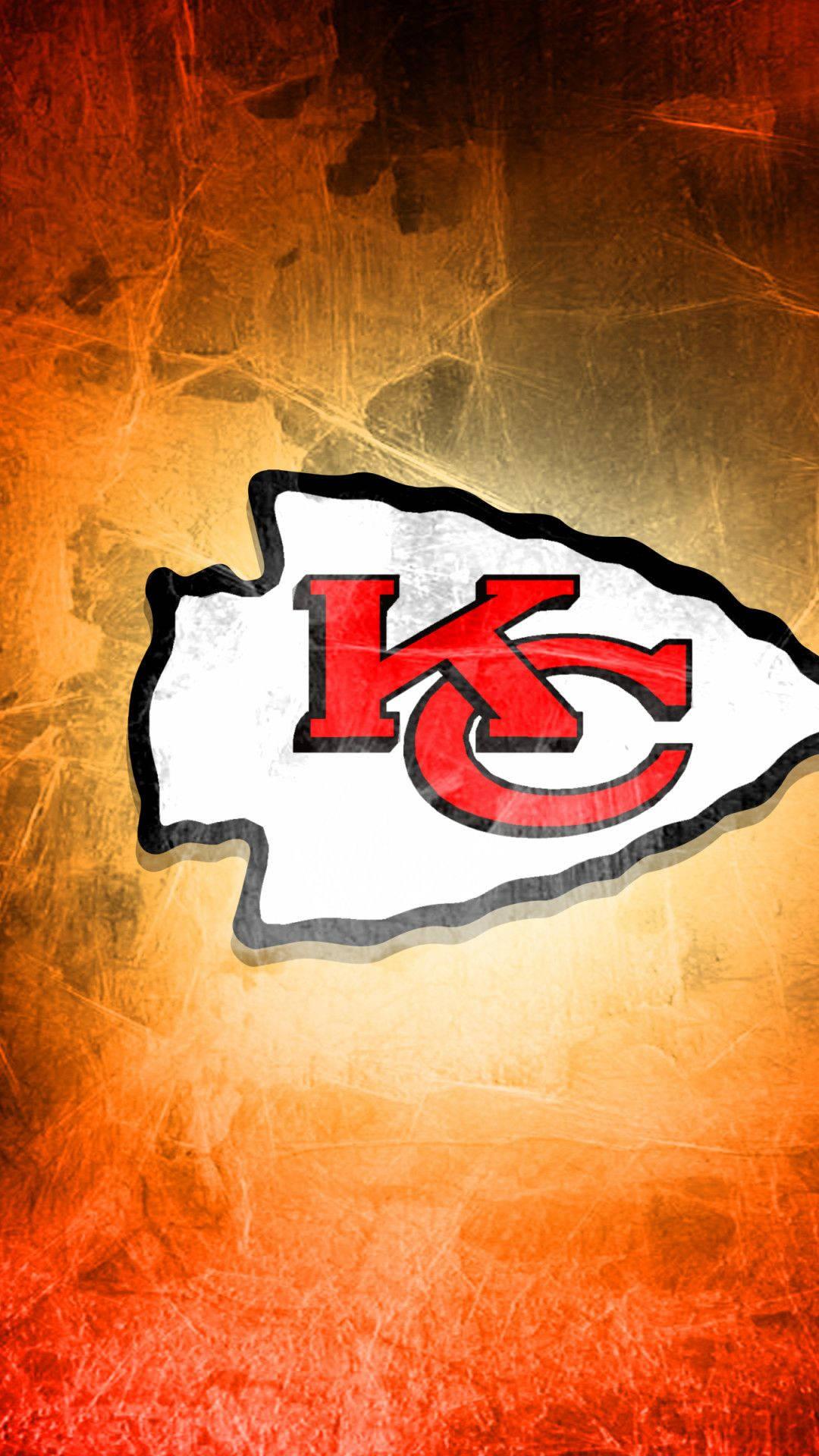 Aesthetic Orange KC Chiefs Art — 1080x1920 wallpaper