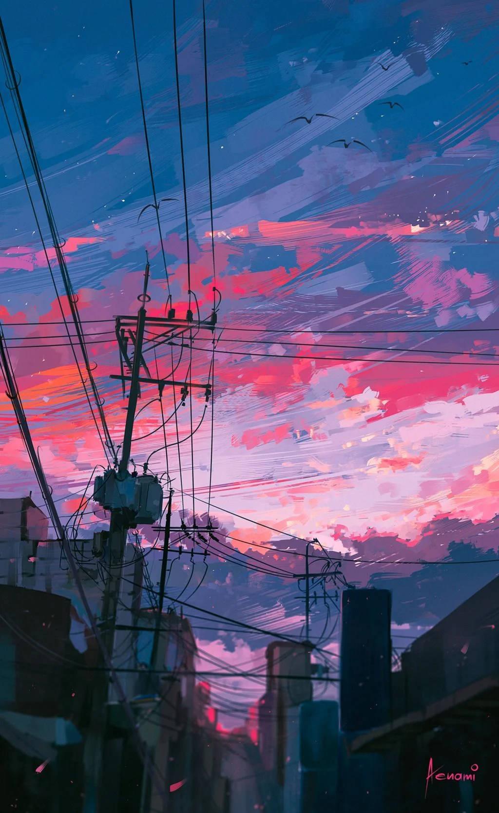 Aesthetic Phone Electric Post — 1024x1669 wallpaper