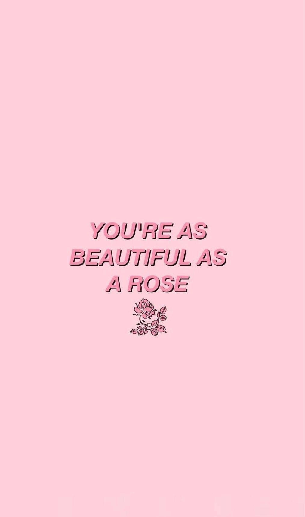 Aesthetic Pink iPhone Beautiful As A Rose — 1014x1715 wallpaper