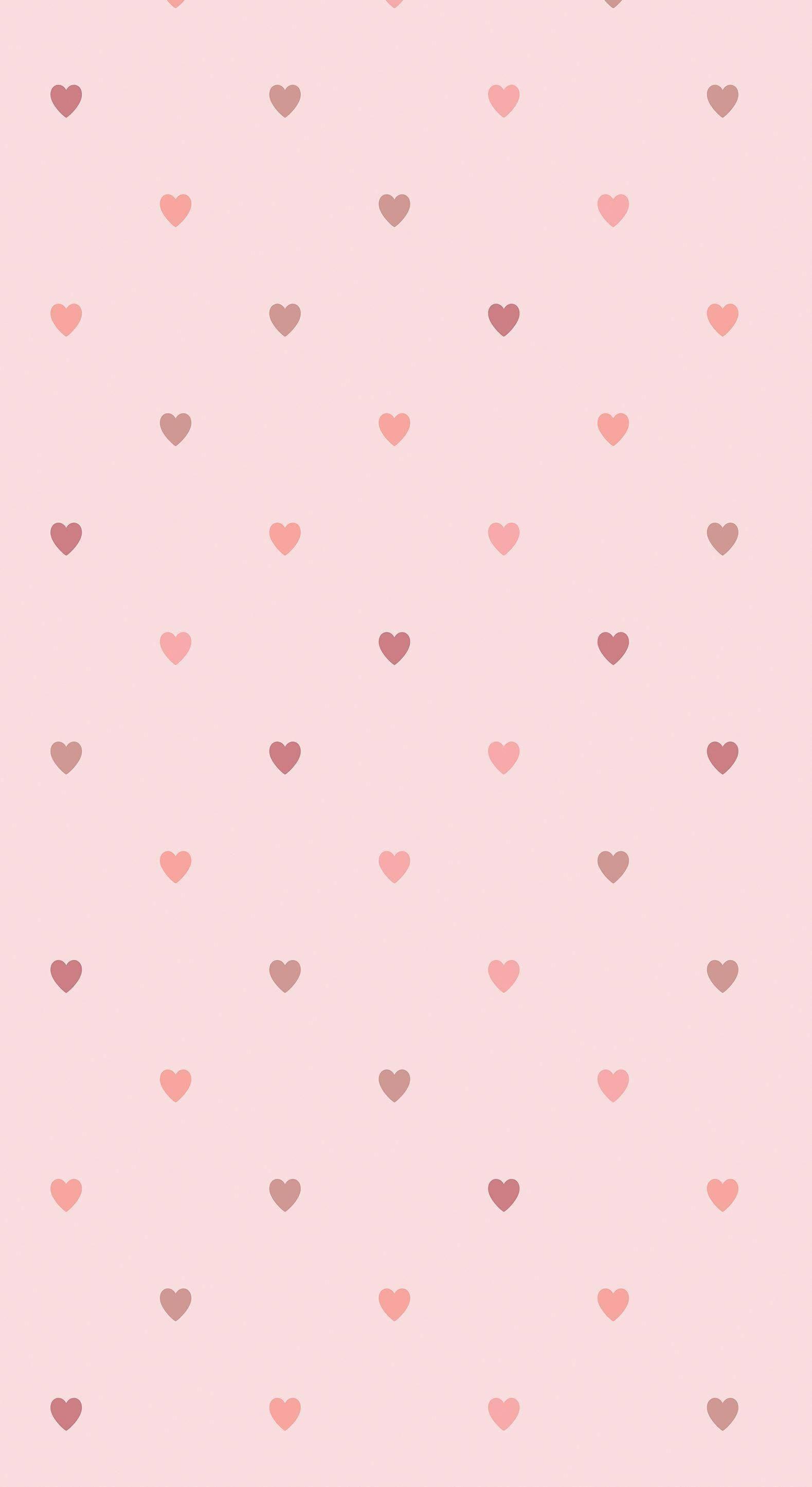 Aesthetic Pink iPhone Heart Polka Dots — 1579x2890 wallpaper