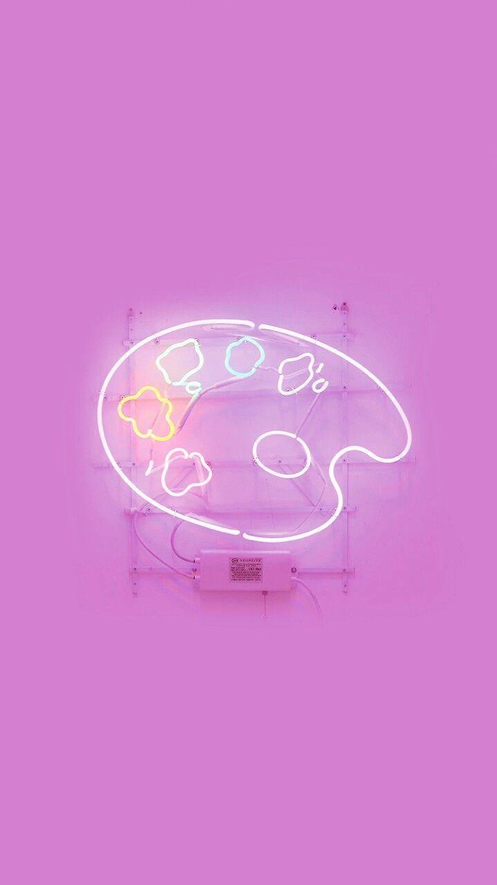Aesthetic Pink iPhone Neon Palette — 719x1280 wallpaper
