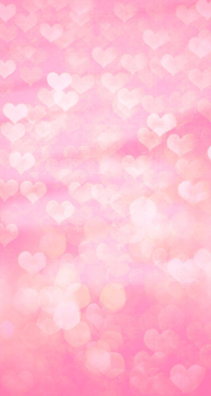Aesthetic Pink iPhone Tiny Hearts Collage — 712x1334 wallpaper