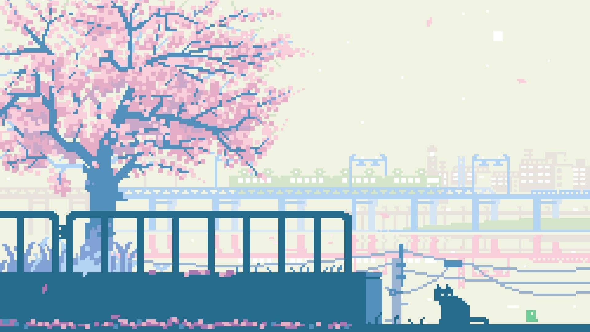 Aesthetic Pixel Art Laptop