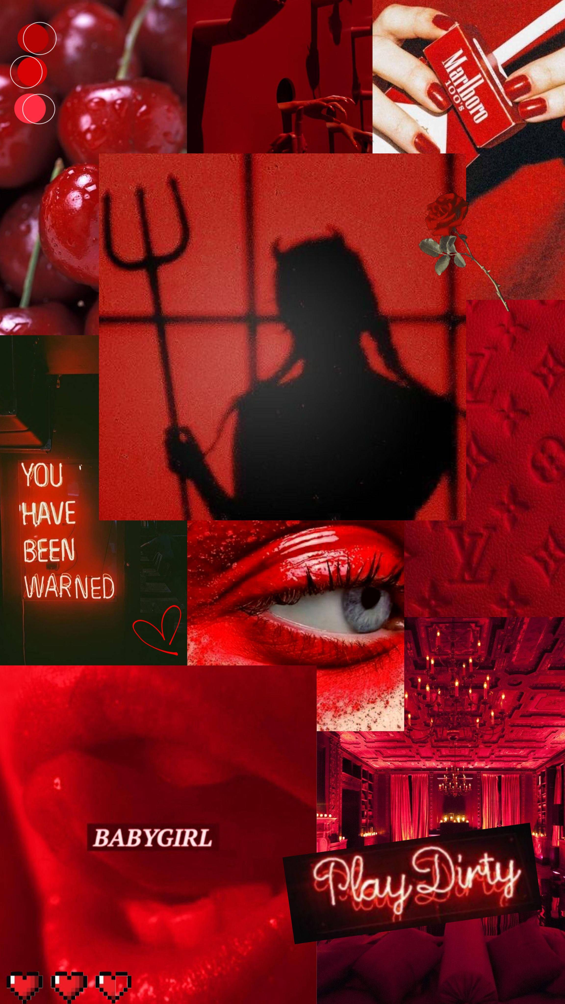 Aesthetic Red Baddie — 2304x4096 wallpaper