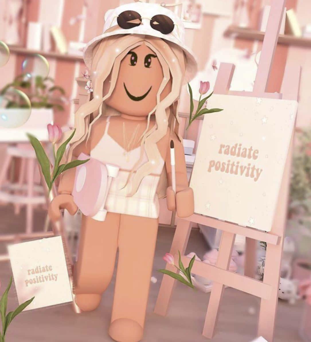Aesthetic Roblox Outfit in Cherry Blossom Garden — 1085x1193 wallpaper