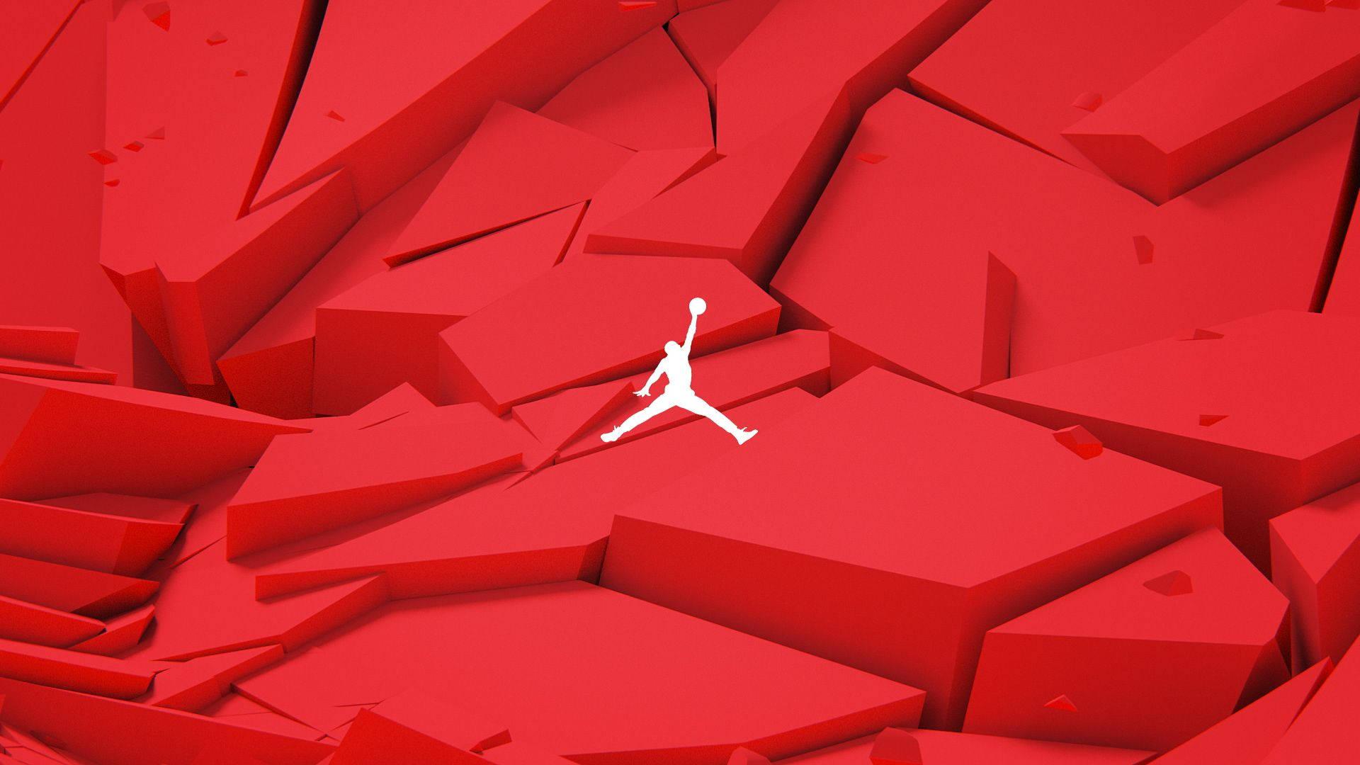 Air Jordan Abstract Red Shapes — 1920x1080 wallpaper