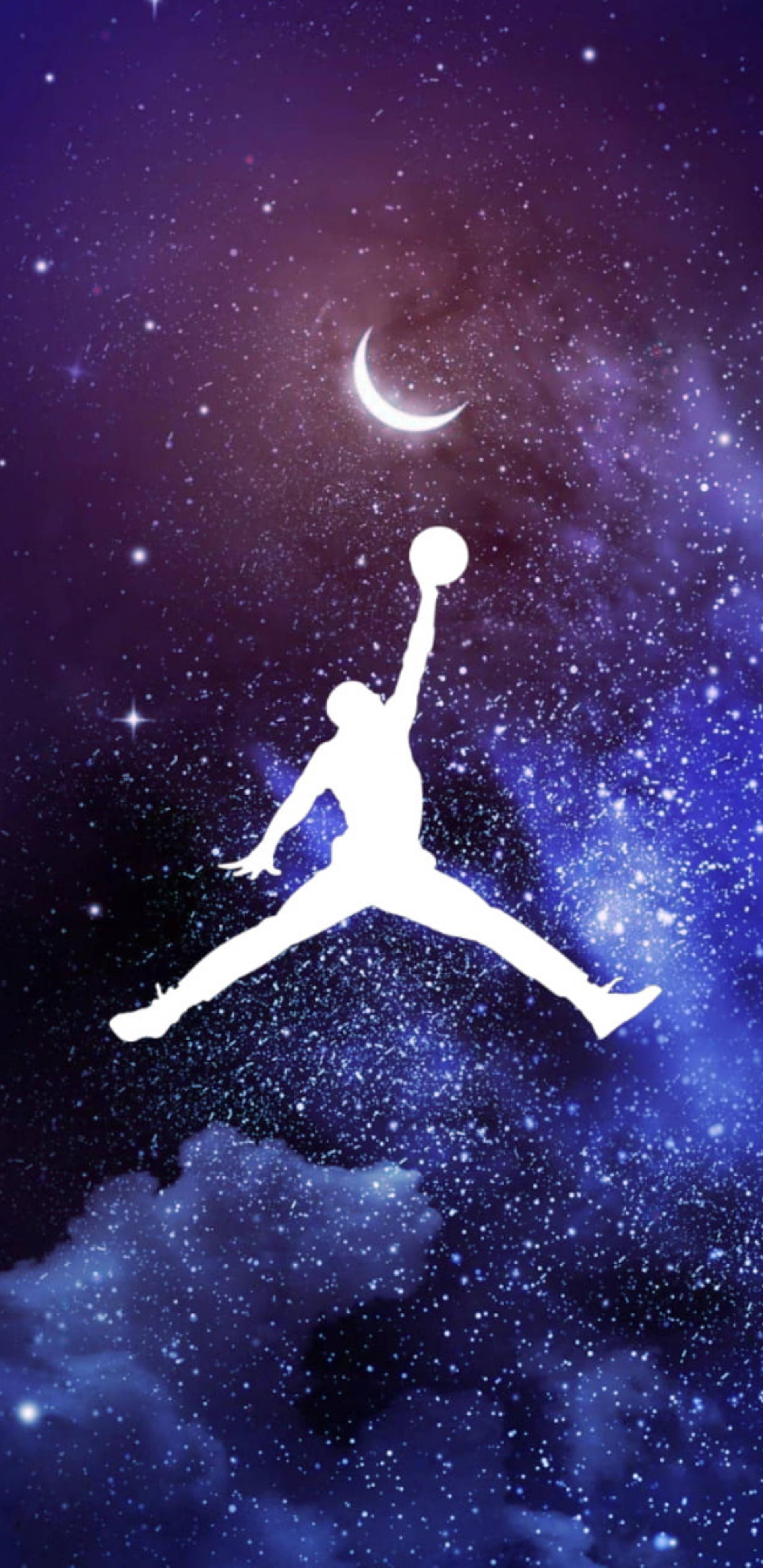 Air Jordan In Blue Galaxy — 1920x3947 wallpaper