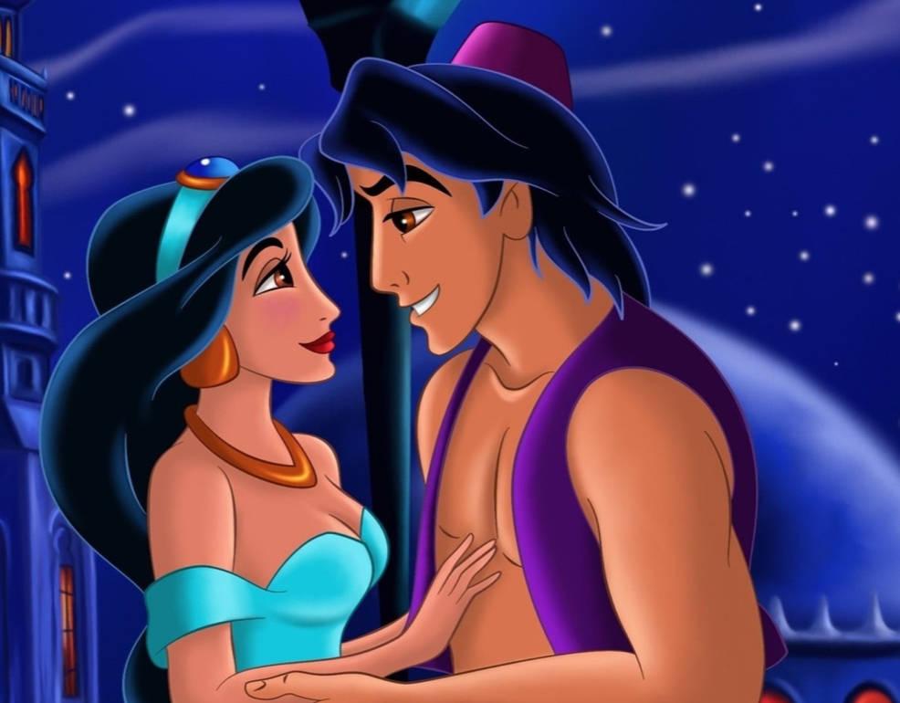 Aladdin And Jasmine 4k Cartoon — 986x770 wallpaper