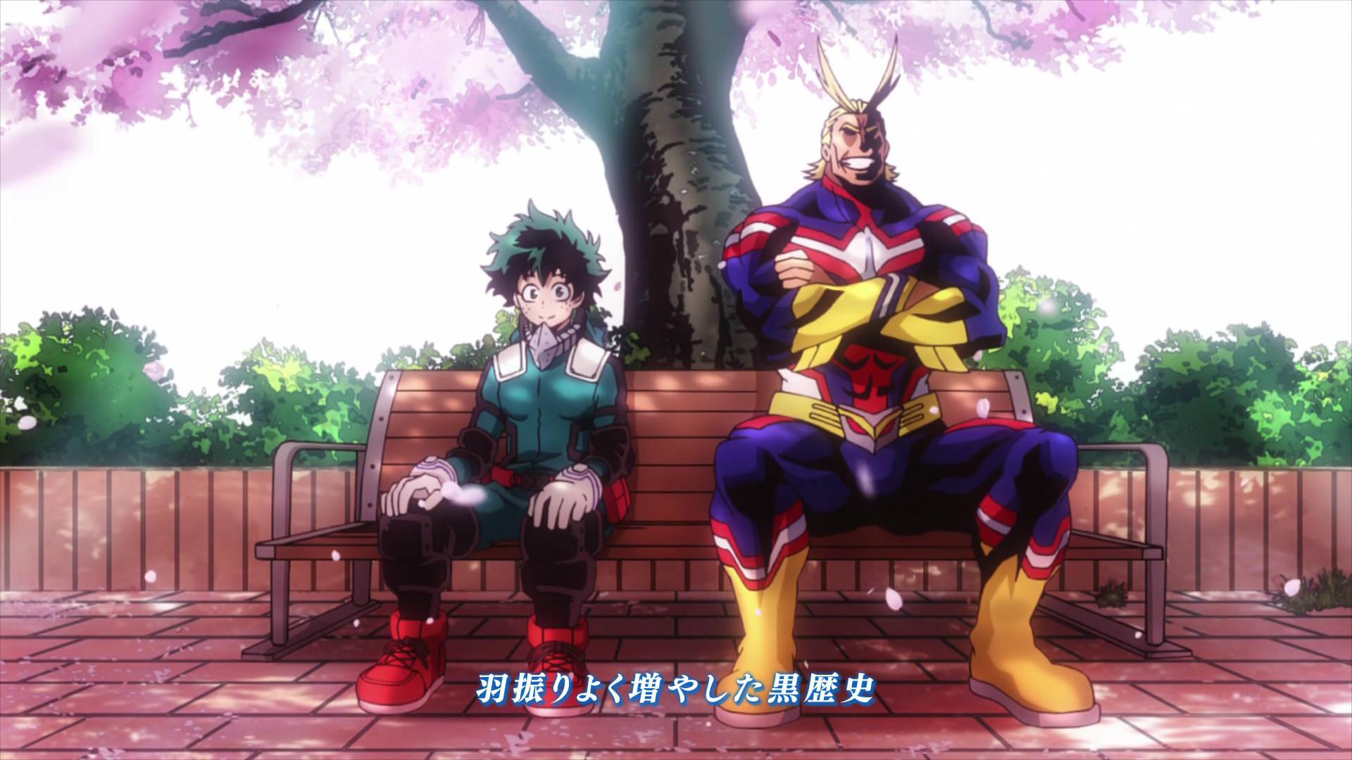 All Might and Deku join forces to fight evil — 1920x1080 wallpaper
