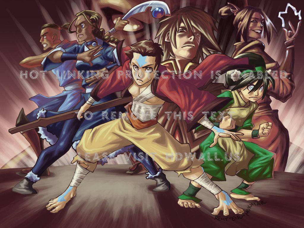 All the main characters of Avatar: The Last Airbender. — 1024x768 wallpaper