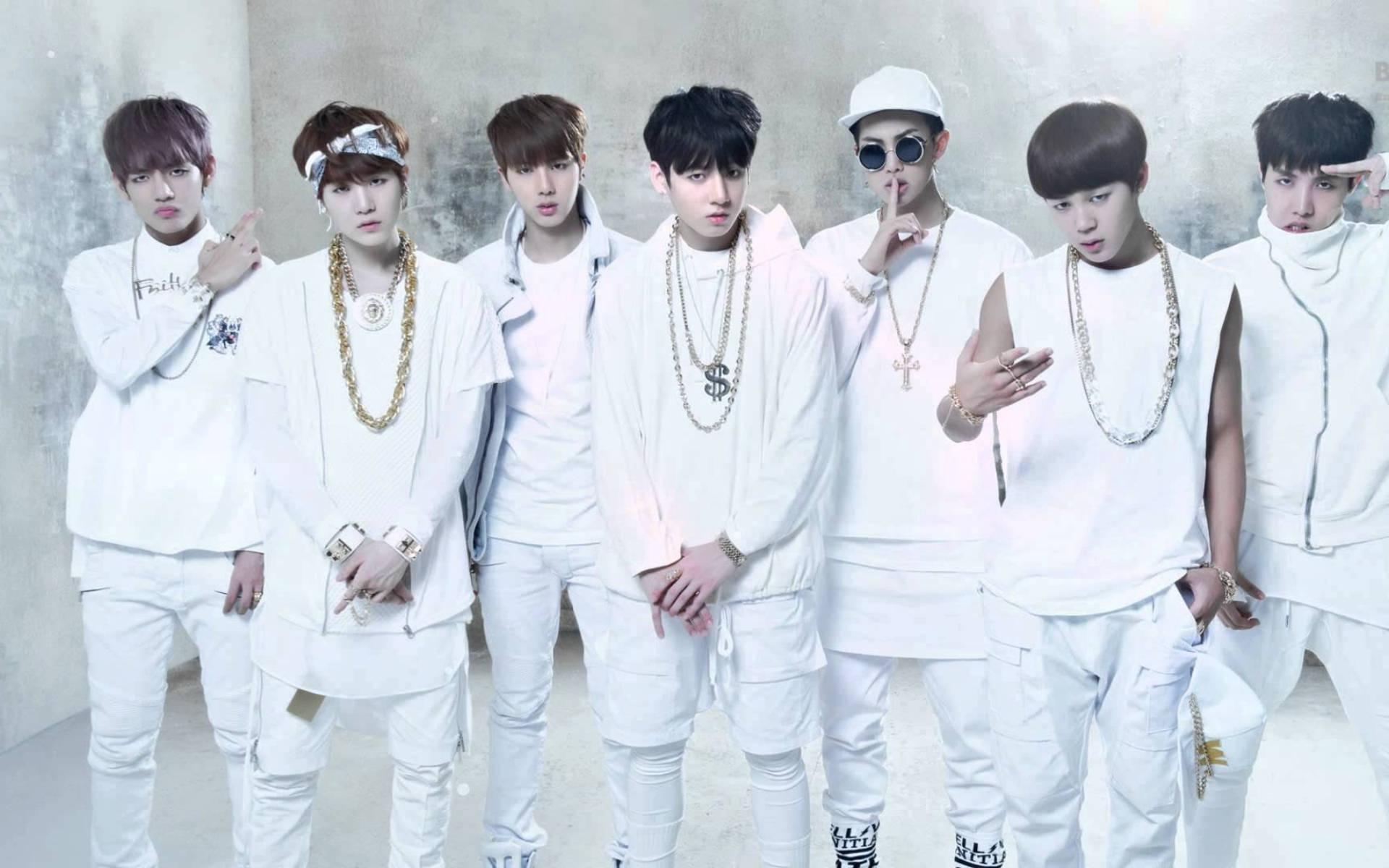 All White BTS Group Photo — 1920x1200 wallpaper