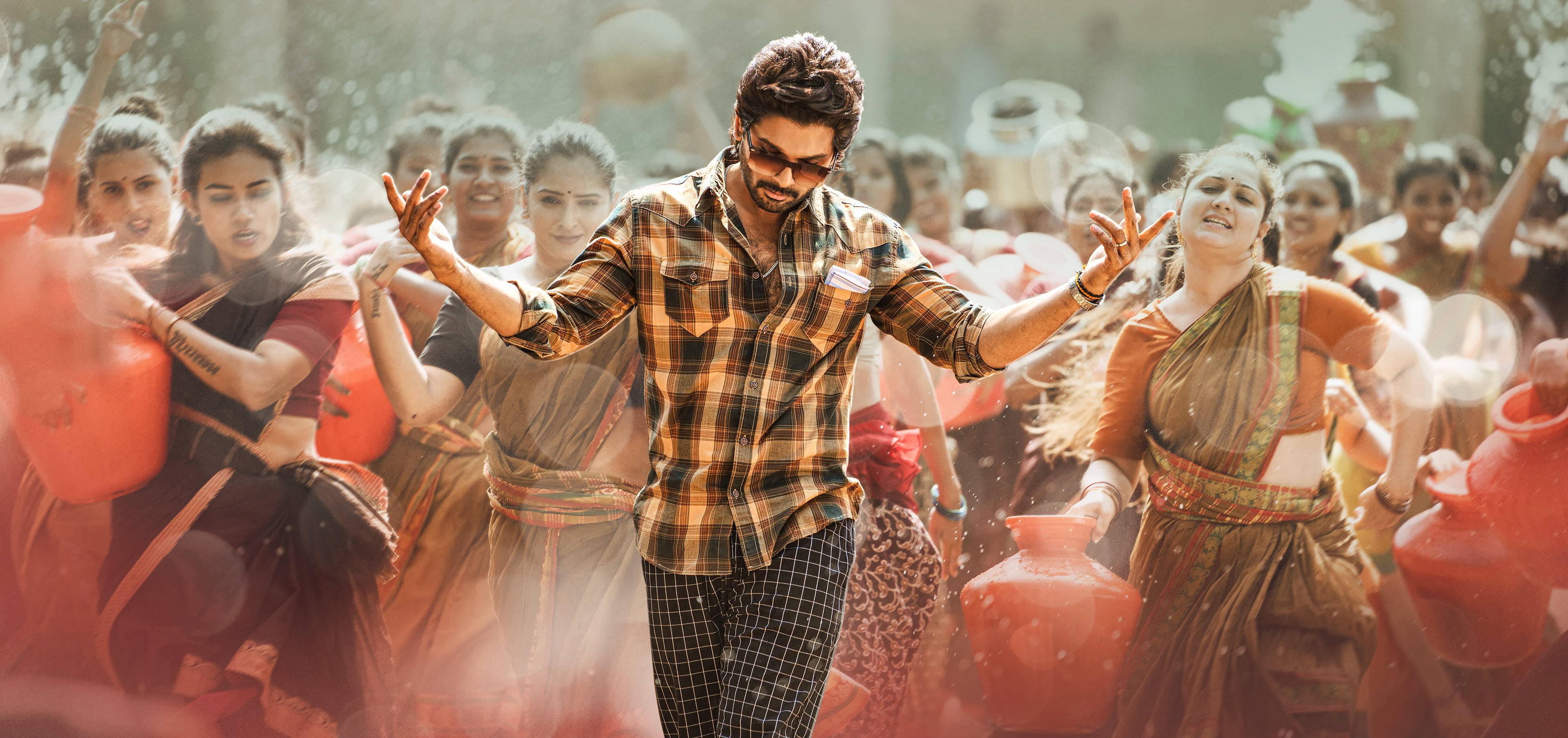 Allu Arjun HD Dancing With Women — 3825x1800 wallpaper