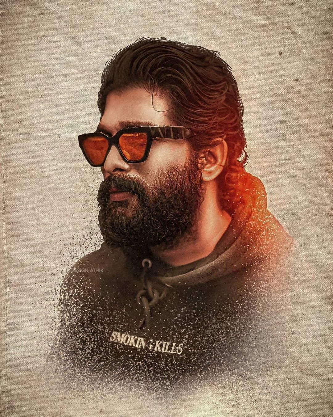 Allu Arjun HD Fading Art — 1080x1350 wallpaper