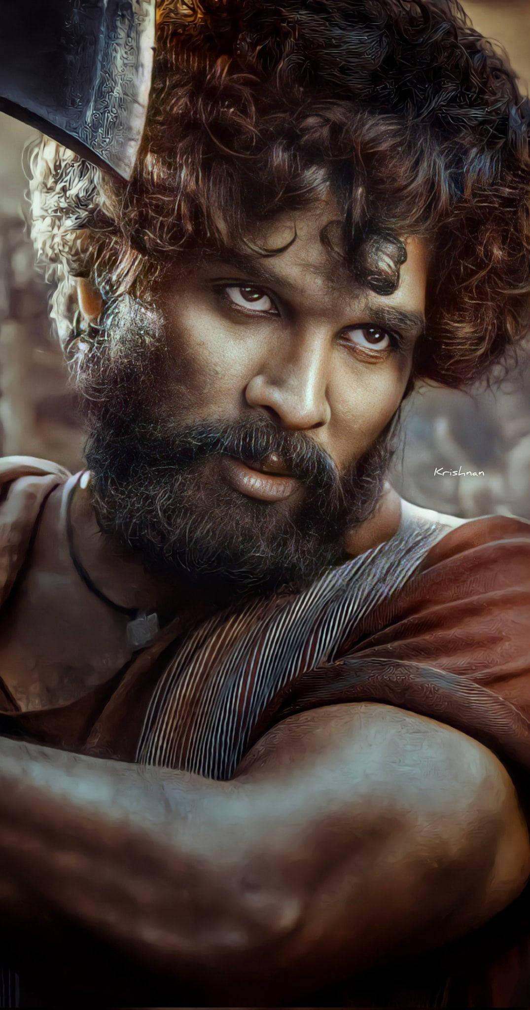 Allu Arjun HD Pushpa Poster — 1075x2048 wallpaper