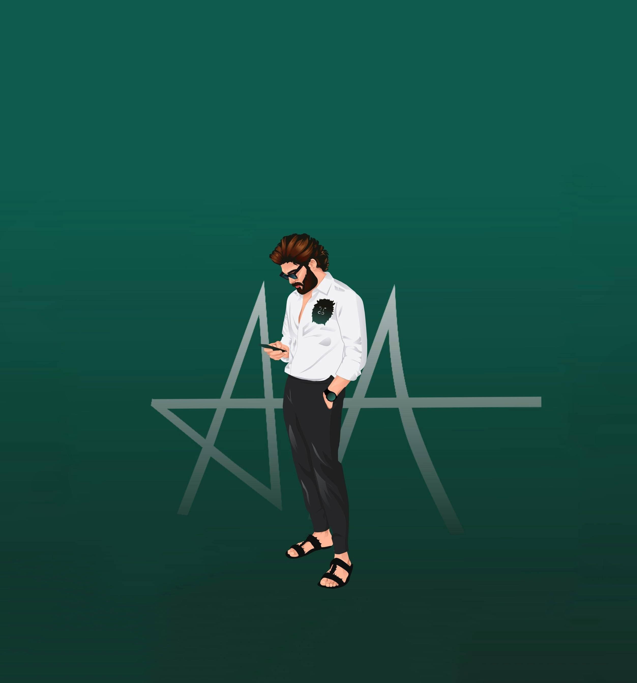 Allu Arjun HD Two A Letters — 2505x2686 wallpaper