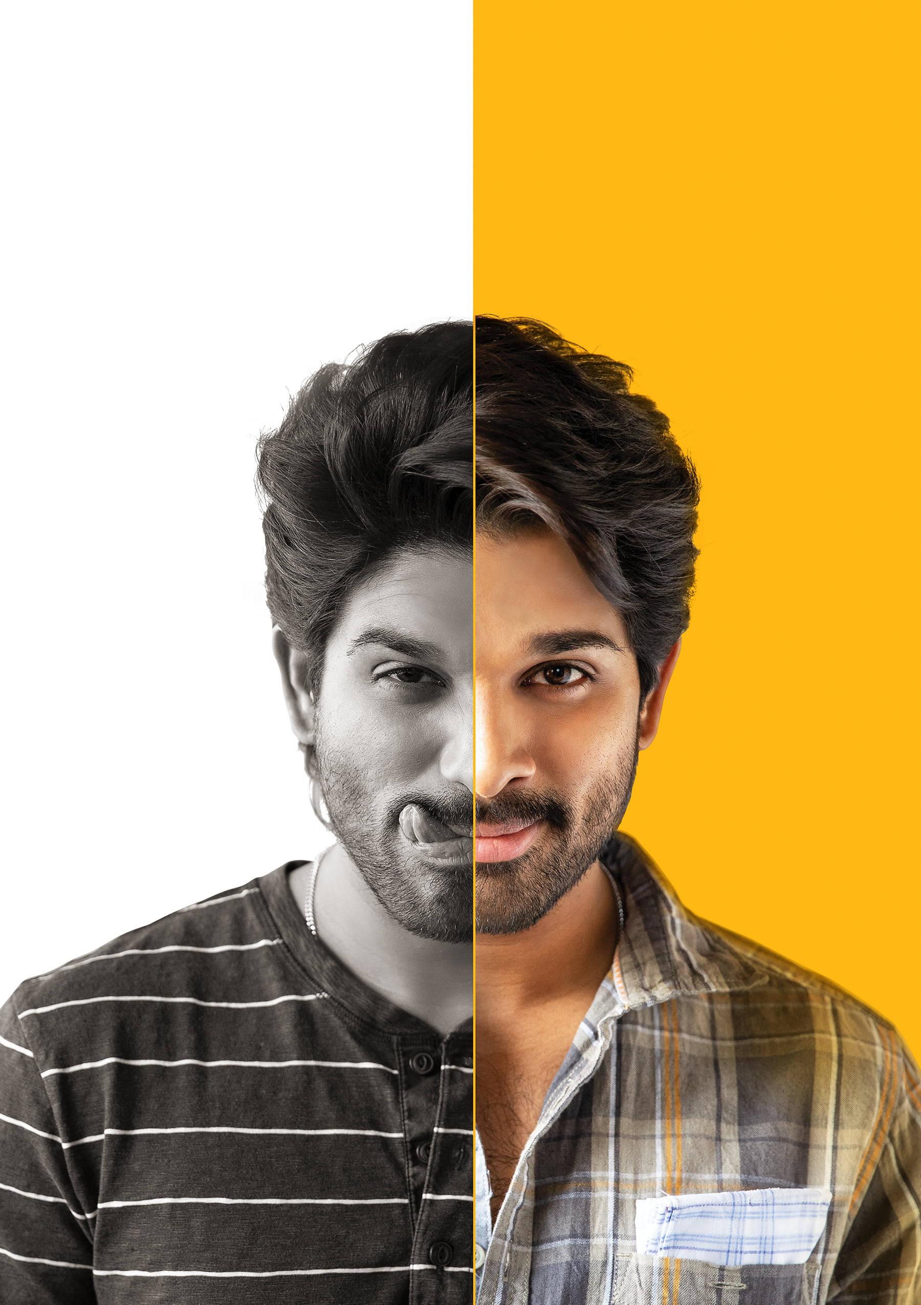 Allu Arjun HD Two Expressions — 1800x2550 wallpaper