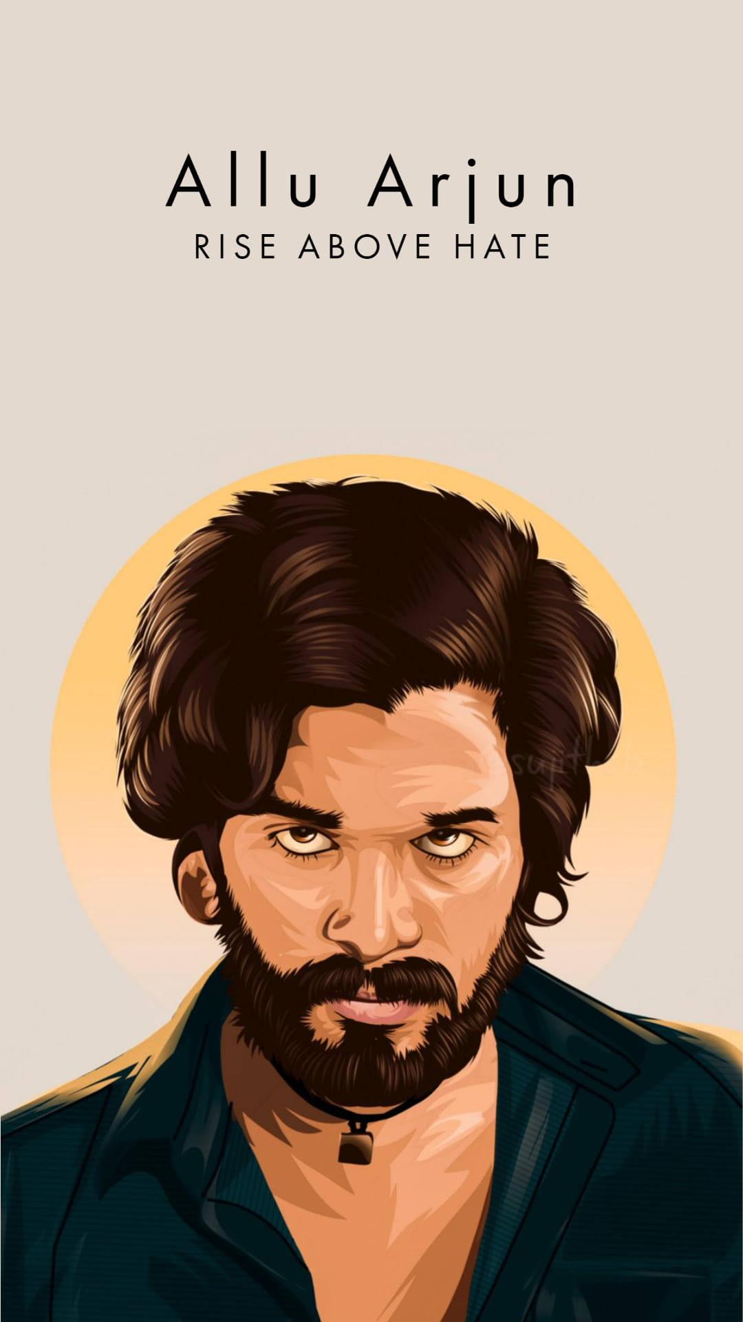 Allu Arjun HD Yellow Halo — 1080x1920 wallpaper