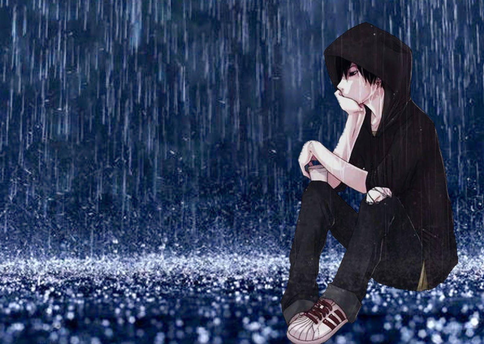 Alone Boy In The Rain — 1600x1138 wallpaper