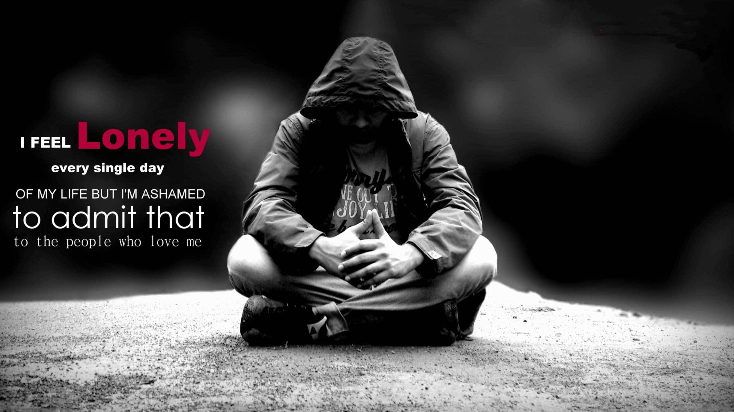 Alone Boy Siting On The Rock — 2560x1440 wallpaper