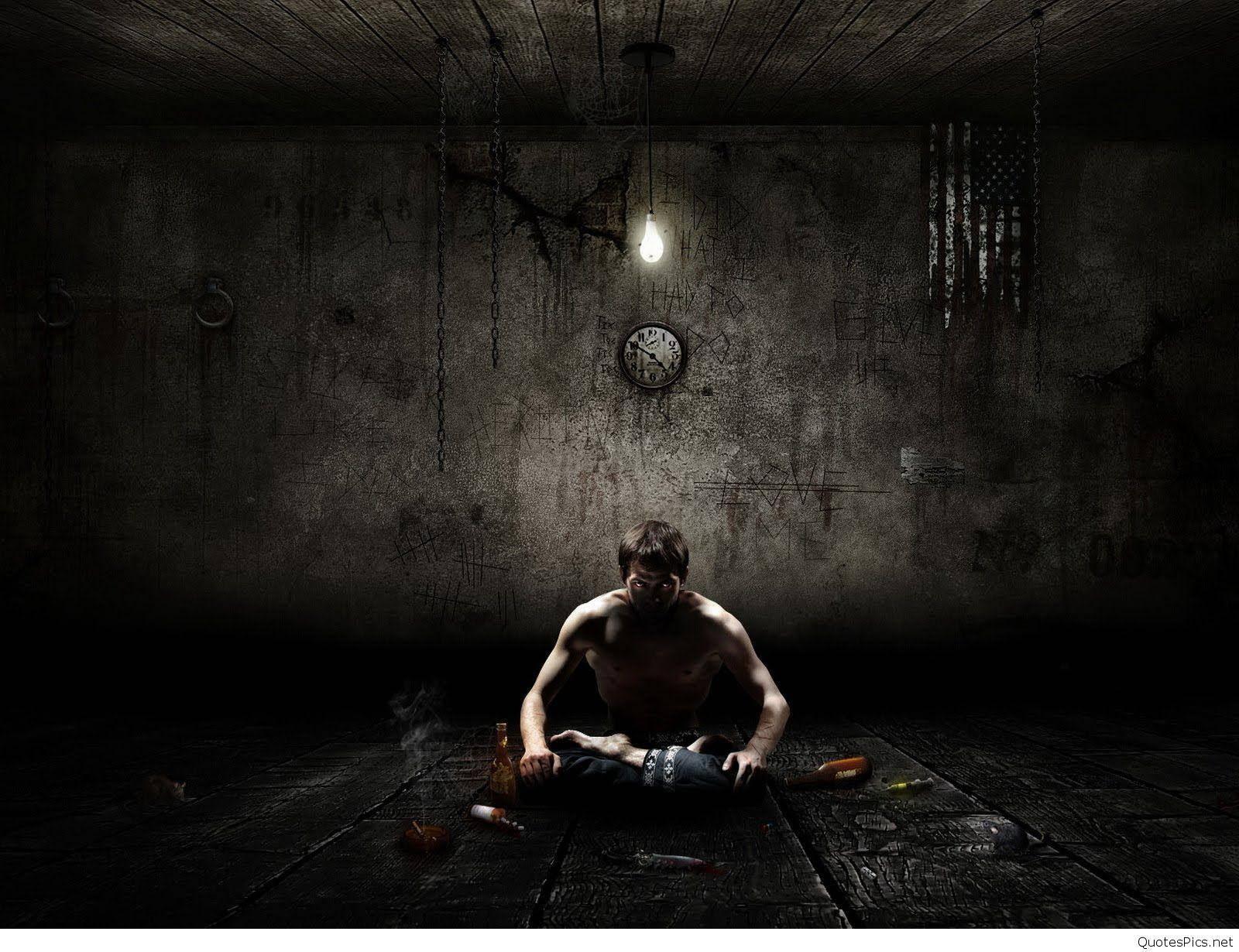 Alone Boy Sitting Inside The Jail — 1600x1230 wallpaper