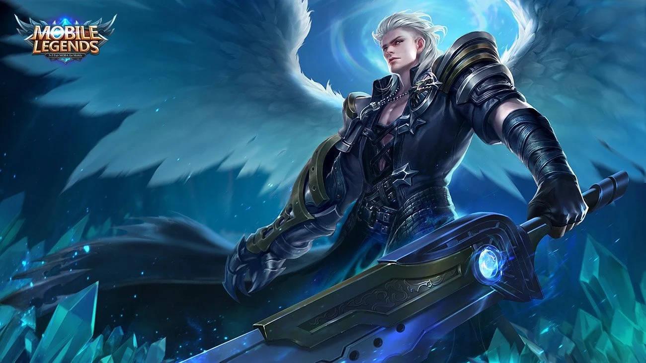 Alucard With Mobile Legends Logo — 1300x731 wallpaper