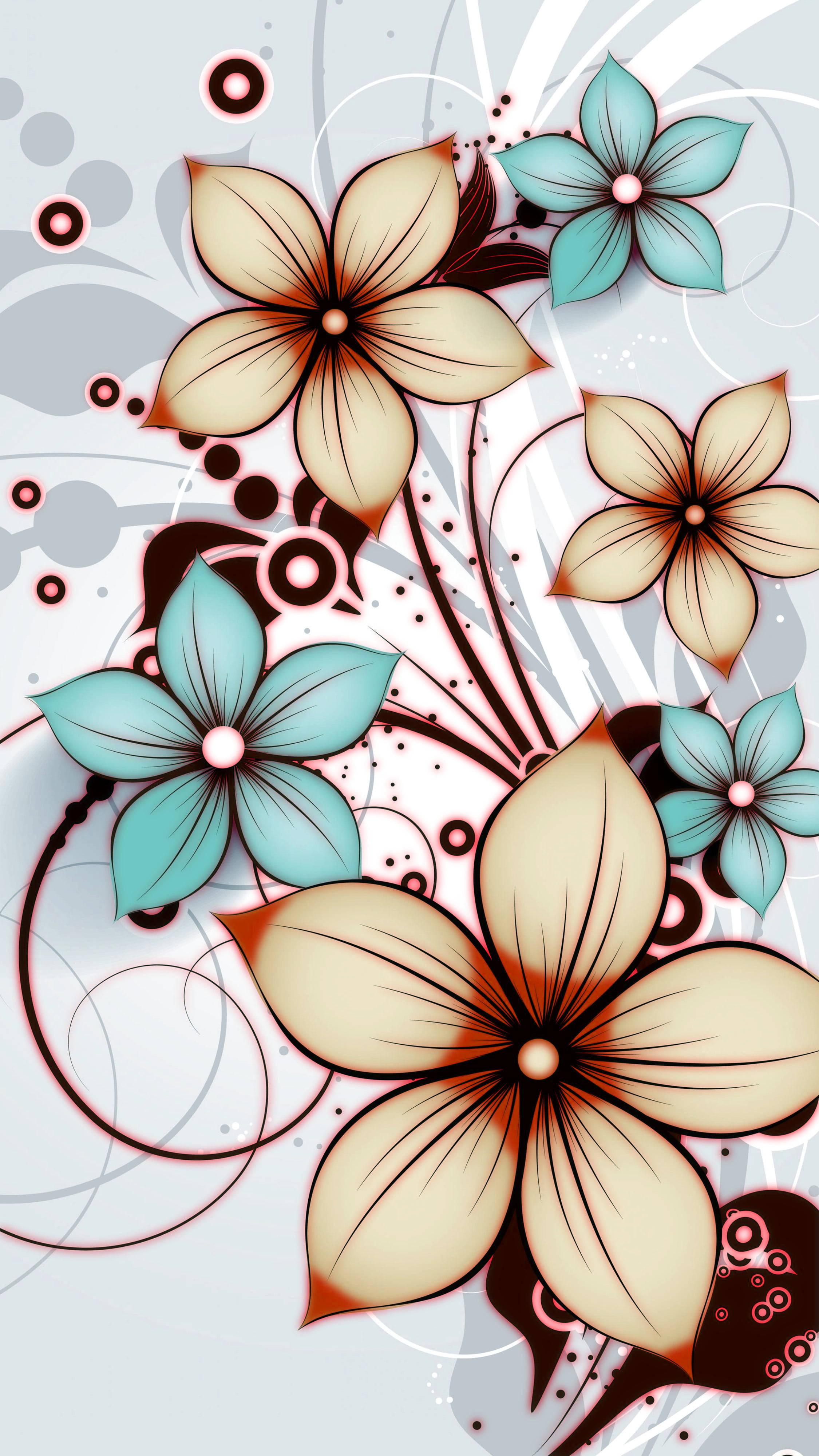 Amazing Flower Mobile Illustration — 2250x4000 wallpaper