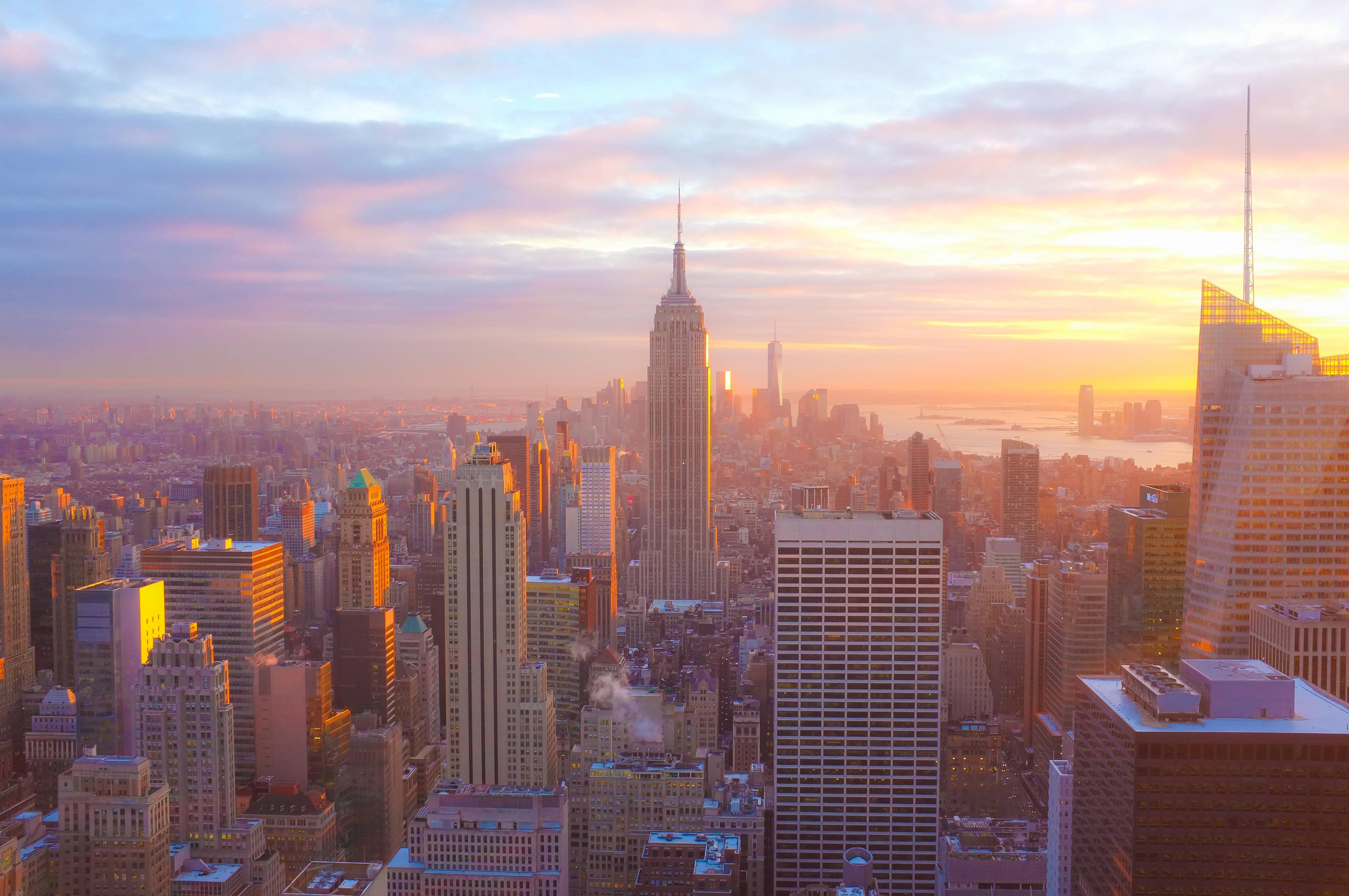 Amazing Sunset Over The Empire State Building — 4288x2848 wallpaper