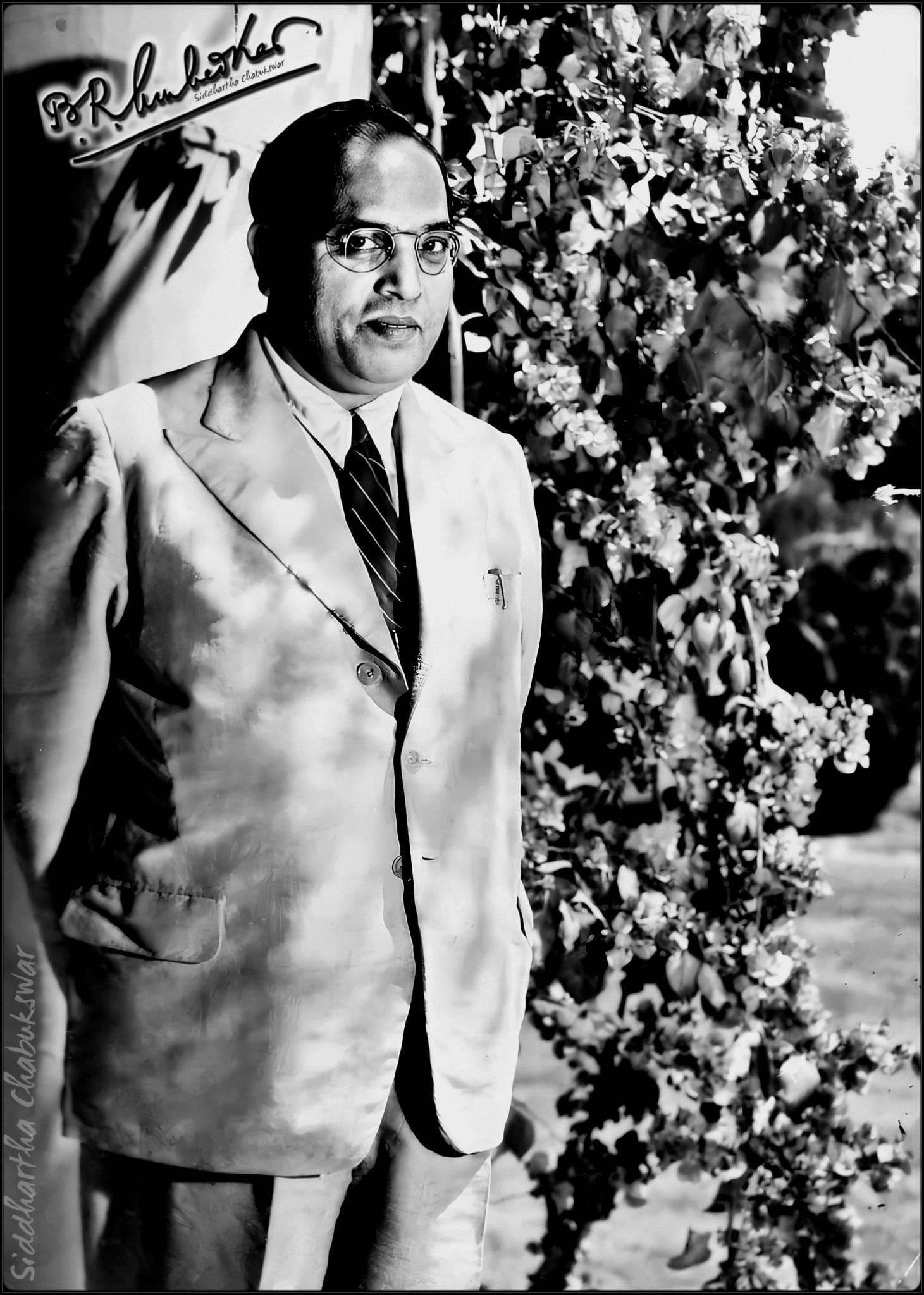 Ambedkar Black And White Photograph — 1461x2048 wallpaper