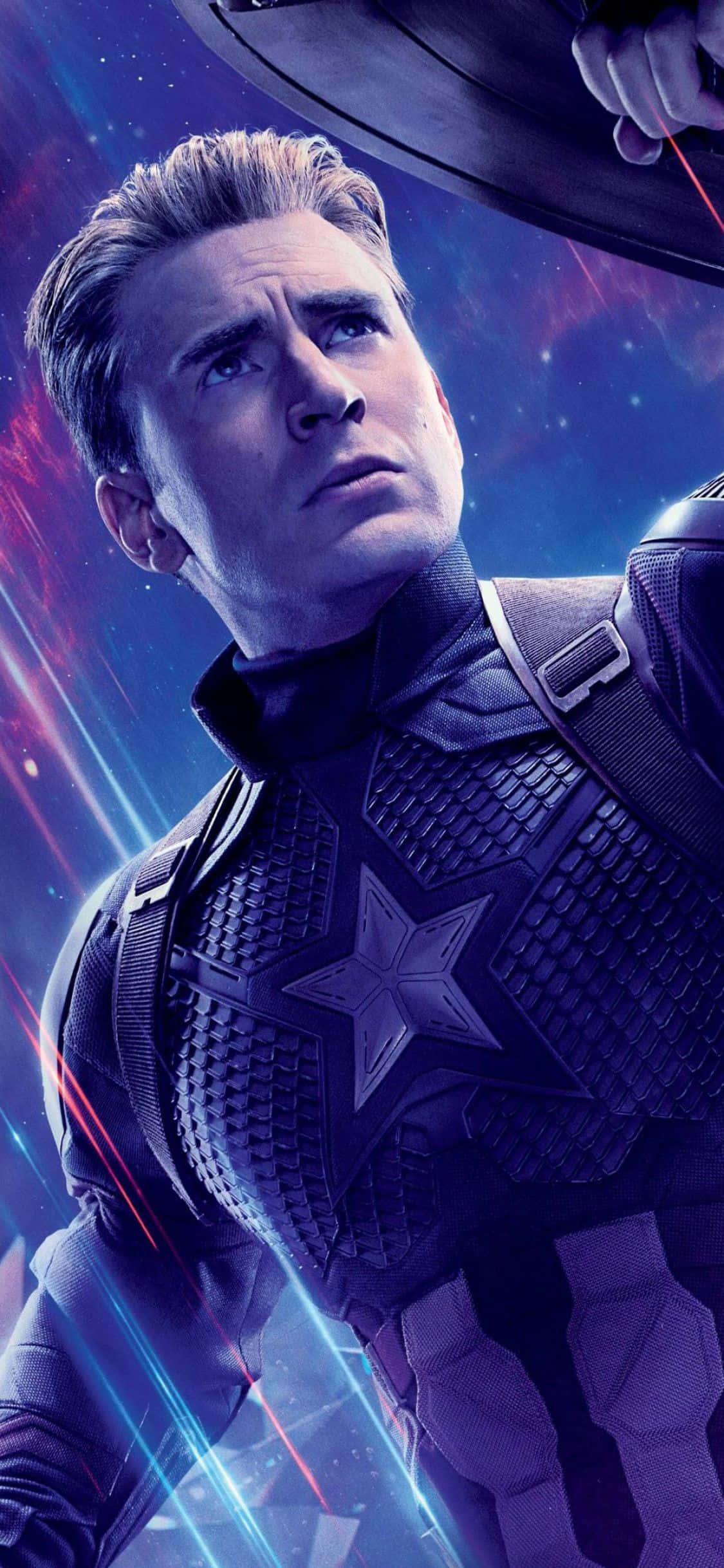 American Actor Chris Evans Captain America Avengers Endgame Background — 1125x2436 wallpaper
